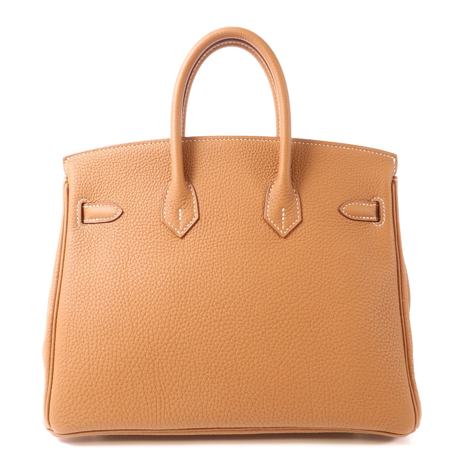 HERMES Togo皮革Birkin 25銀扣手挽袋Gold
