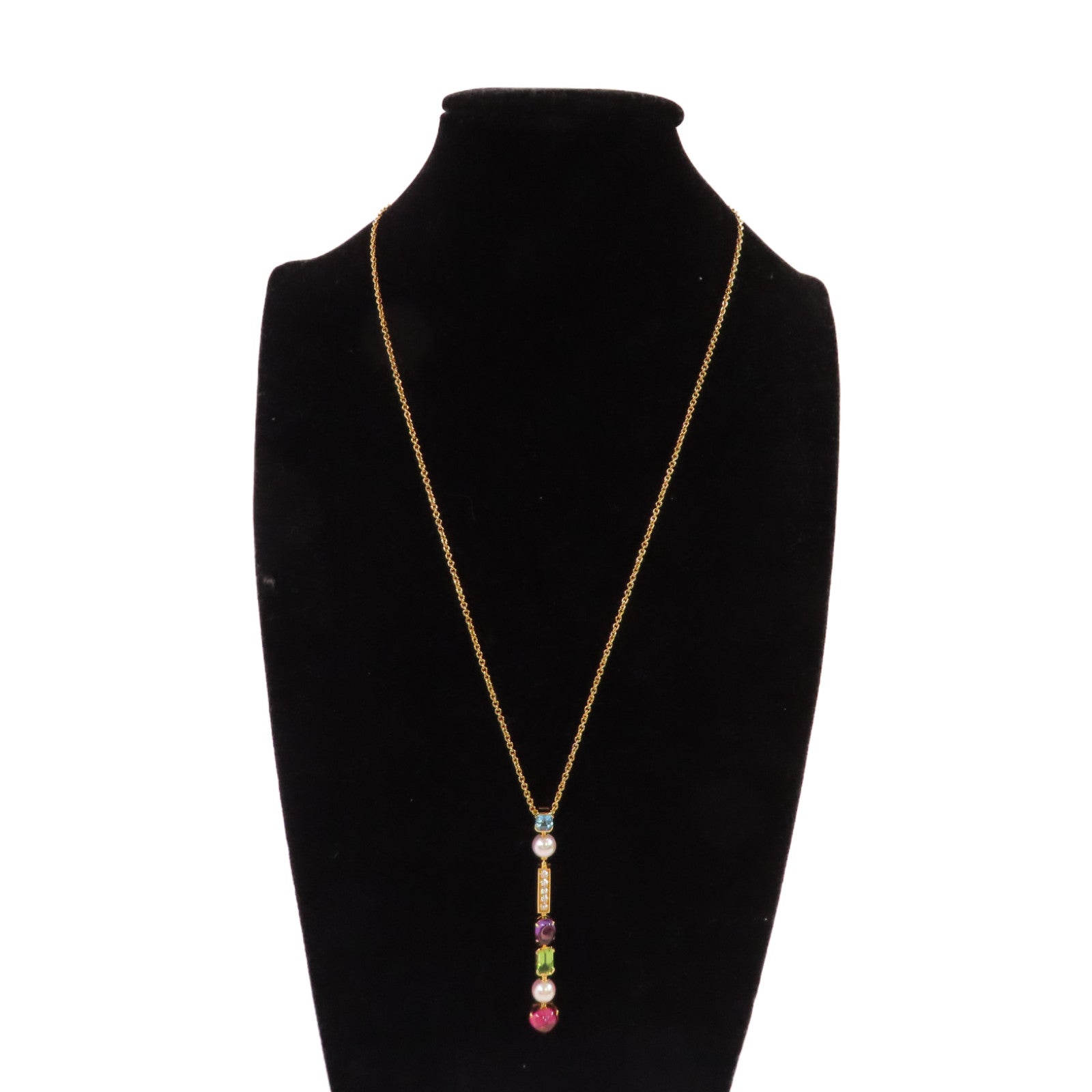 BVLGARI 18K黃金/鑽石/彩色寶石Allegra Necklace項鍊