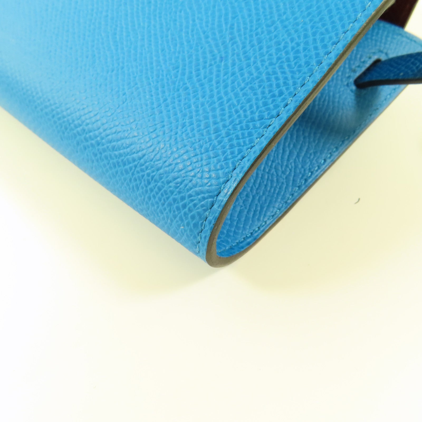 HERMES Epsom皮革Kelly To Go金扣肩背袋Blue Zanzibar