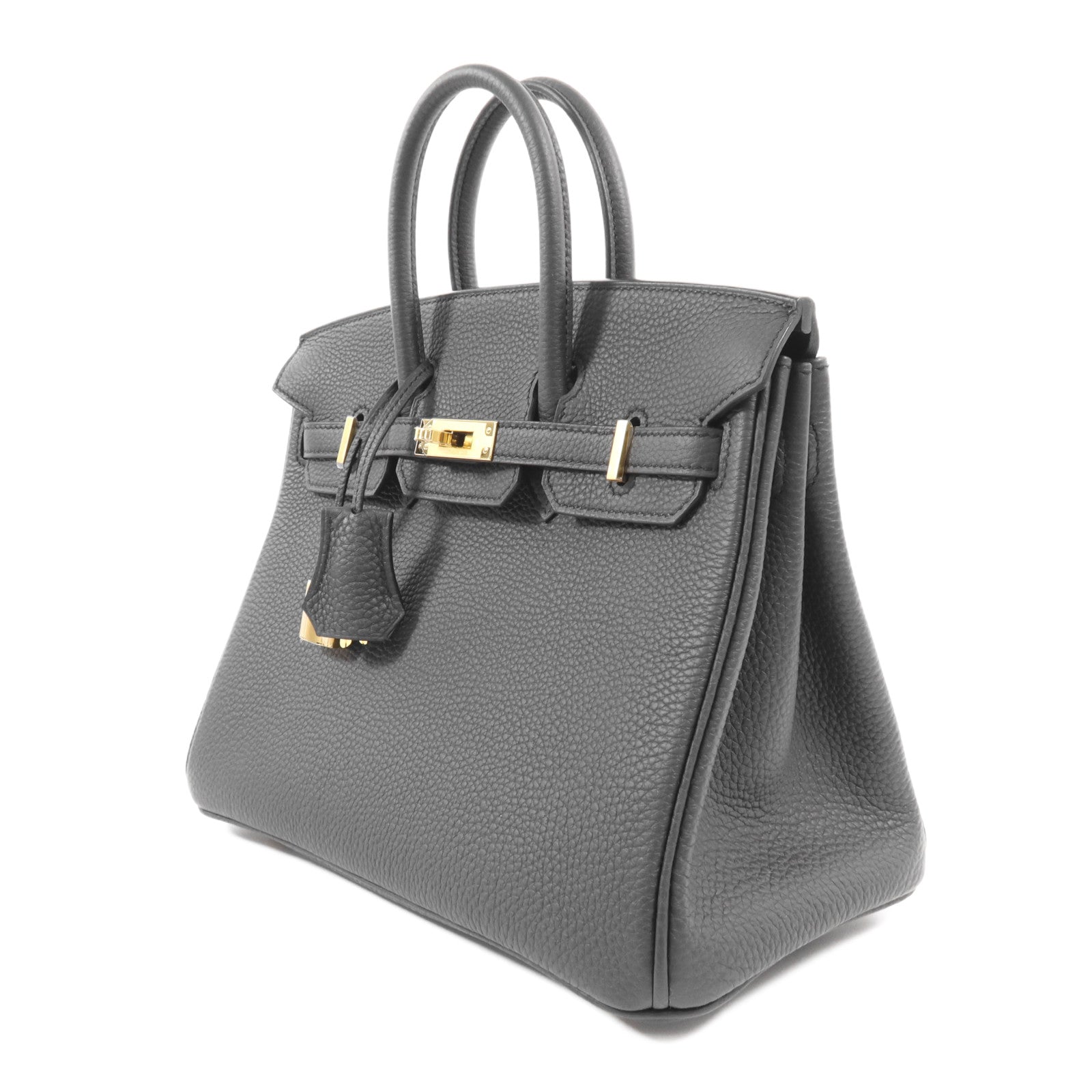 HERMES Togo皮革Birkin 25金扣手挽袋Plomb