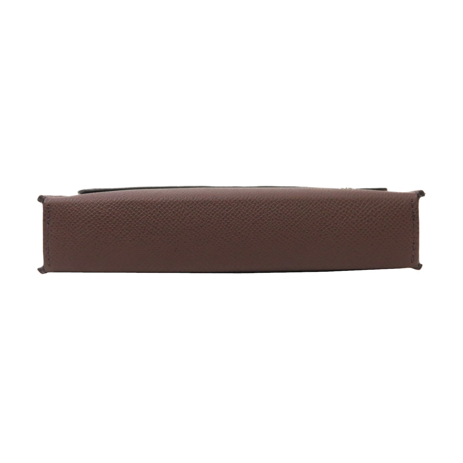 HERMES Epsom皮革Hermesnap Wallet銀扣肩背袋Rouge Sellier馬鞍紅色