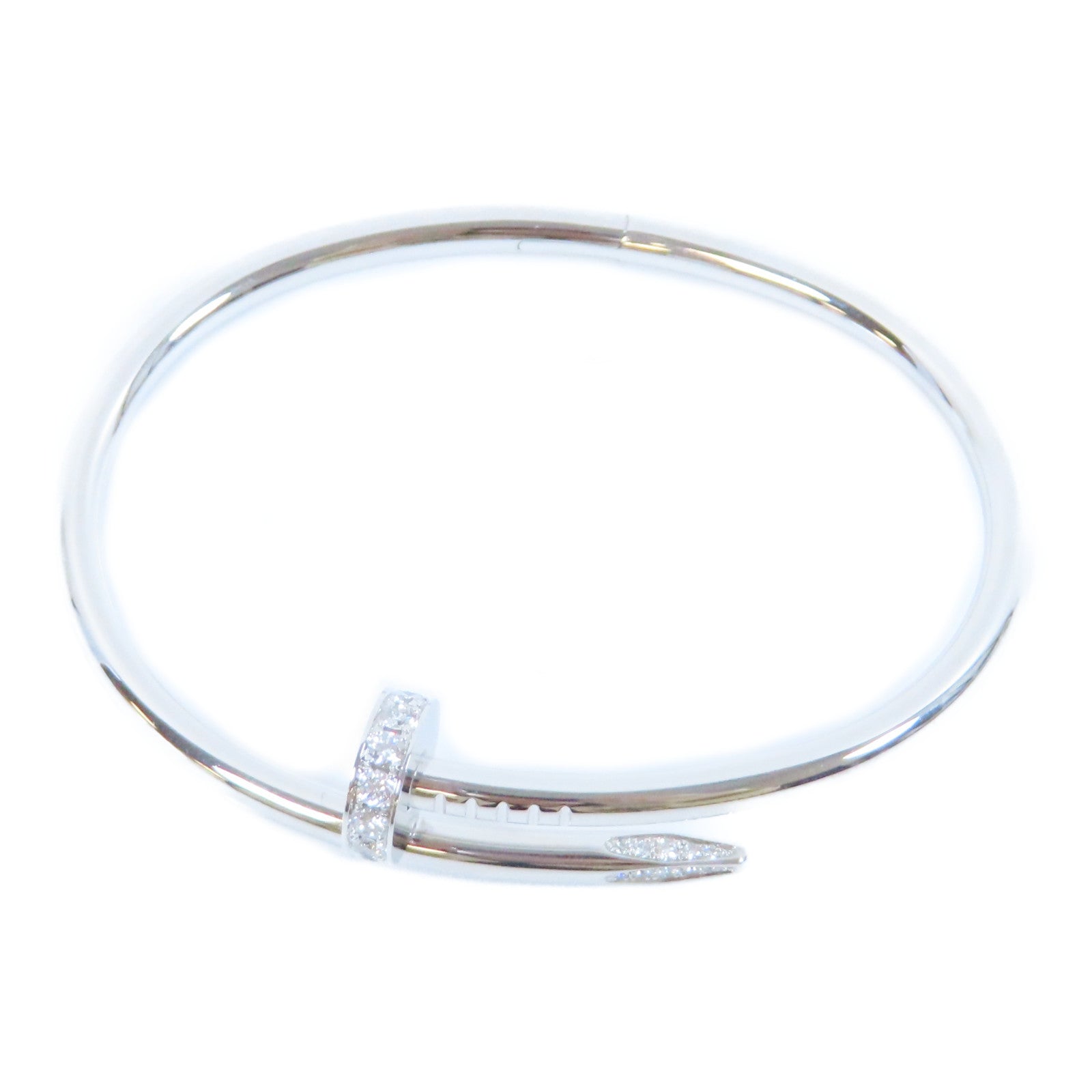 CARTIER **【激減優惠】18K白金Juste Un Clou Bracelet鑽石手鐲Cartier#17