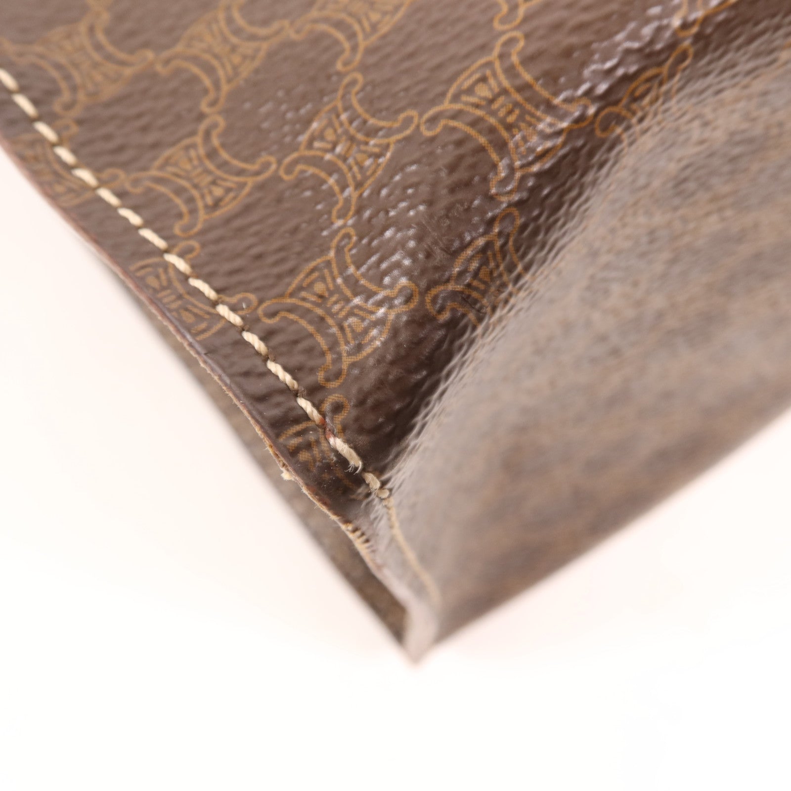 CELINE 塗層帆布Vintage Tote Bag金扣肩背袋