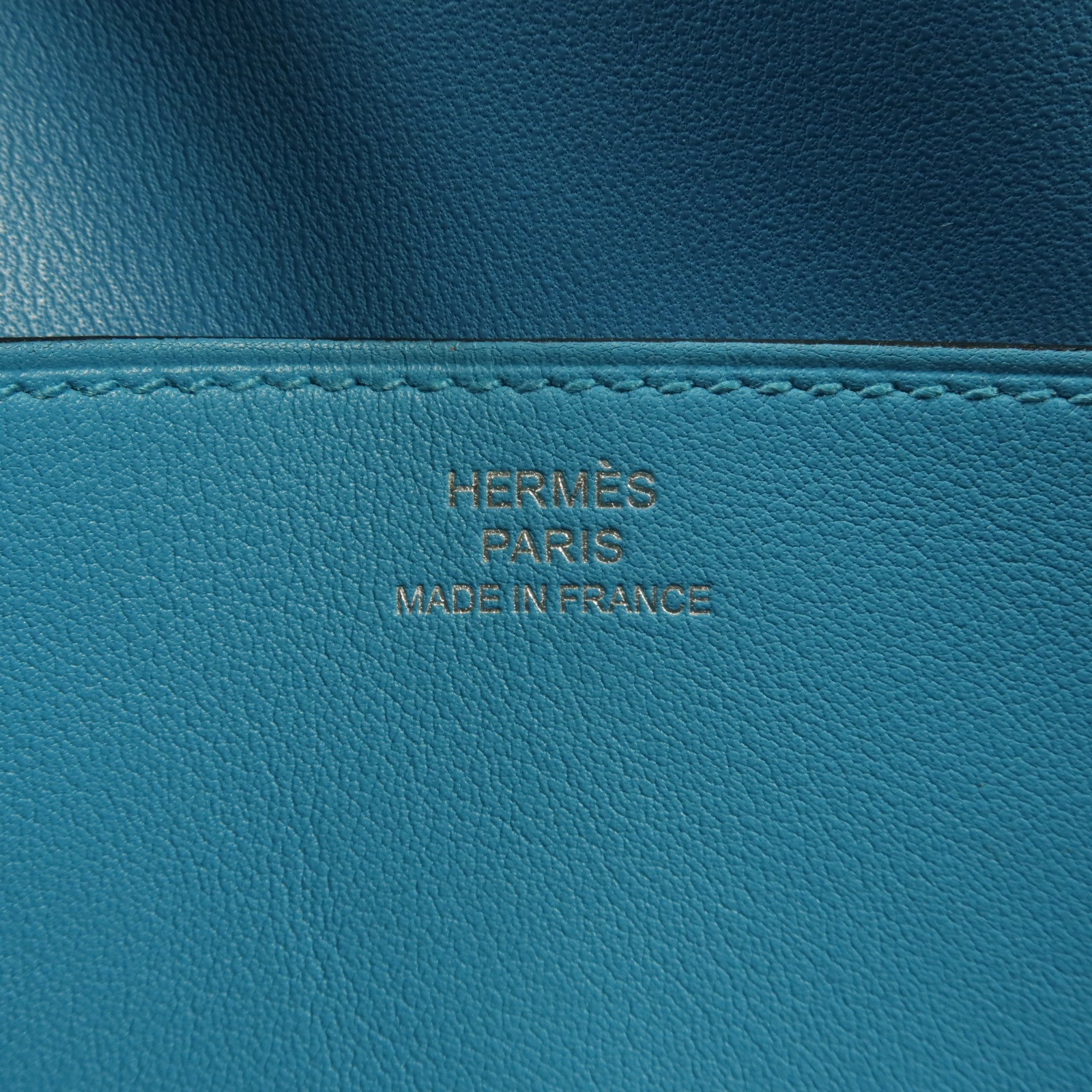 HERMES Swift皮革Dogon GM長錢包Bleu du Nord