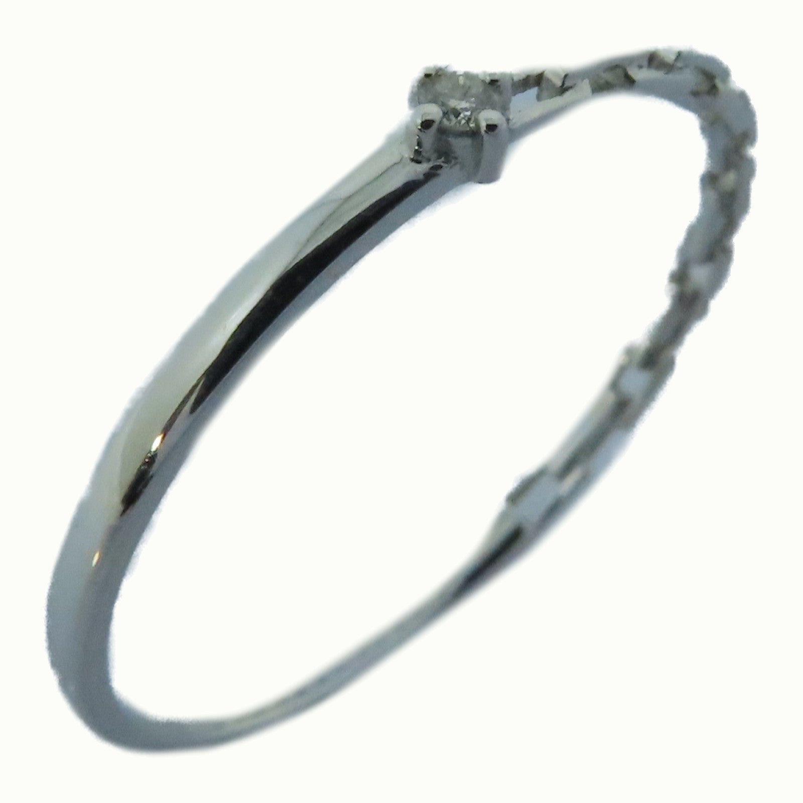 JEWELRY 18K白金Diamond Ring 0.015ct鑽石戒指US#6
