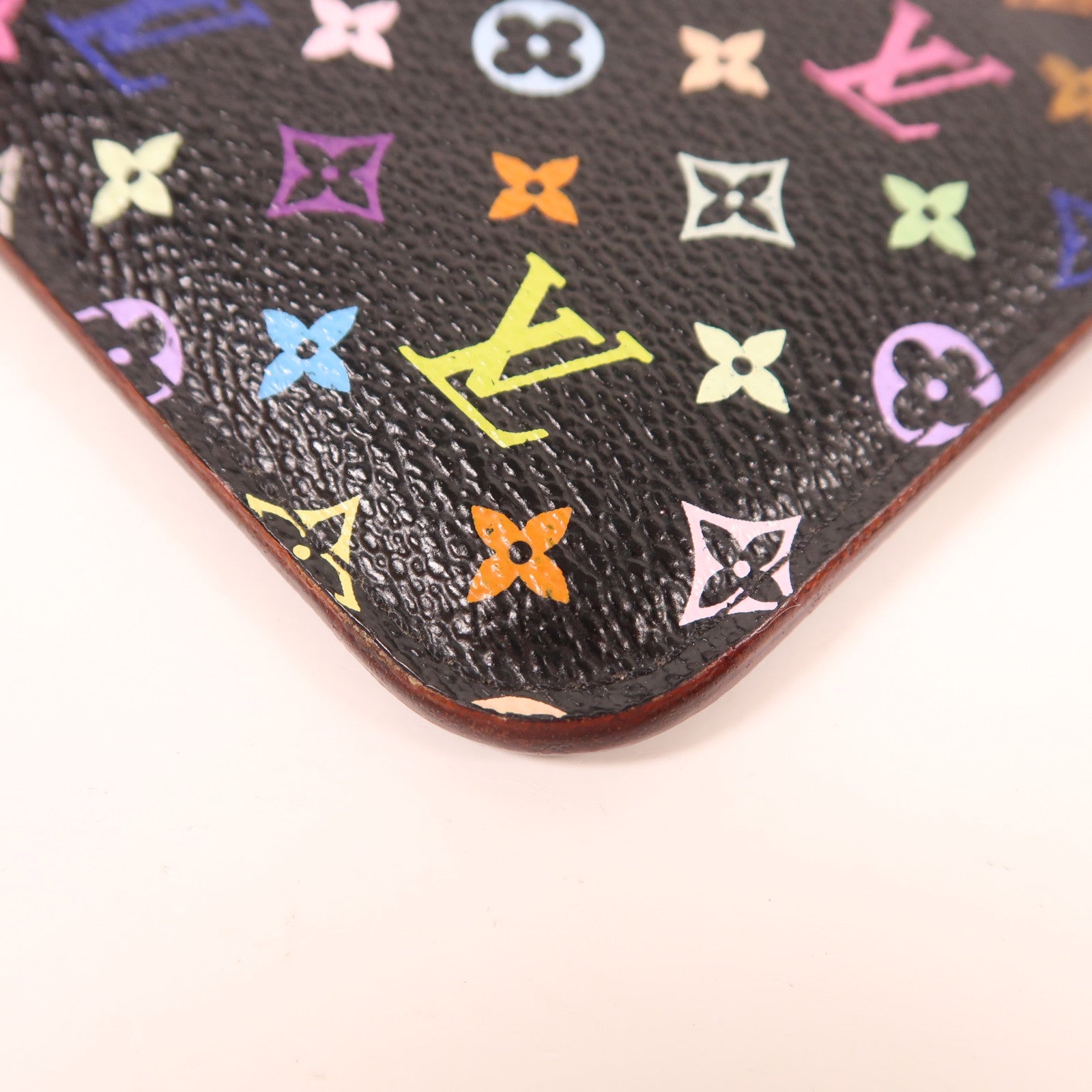 LOUIS VUITTON Monogram Multicolore Coin Case金扣零錢包黑色