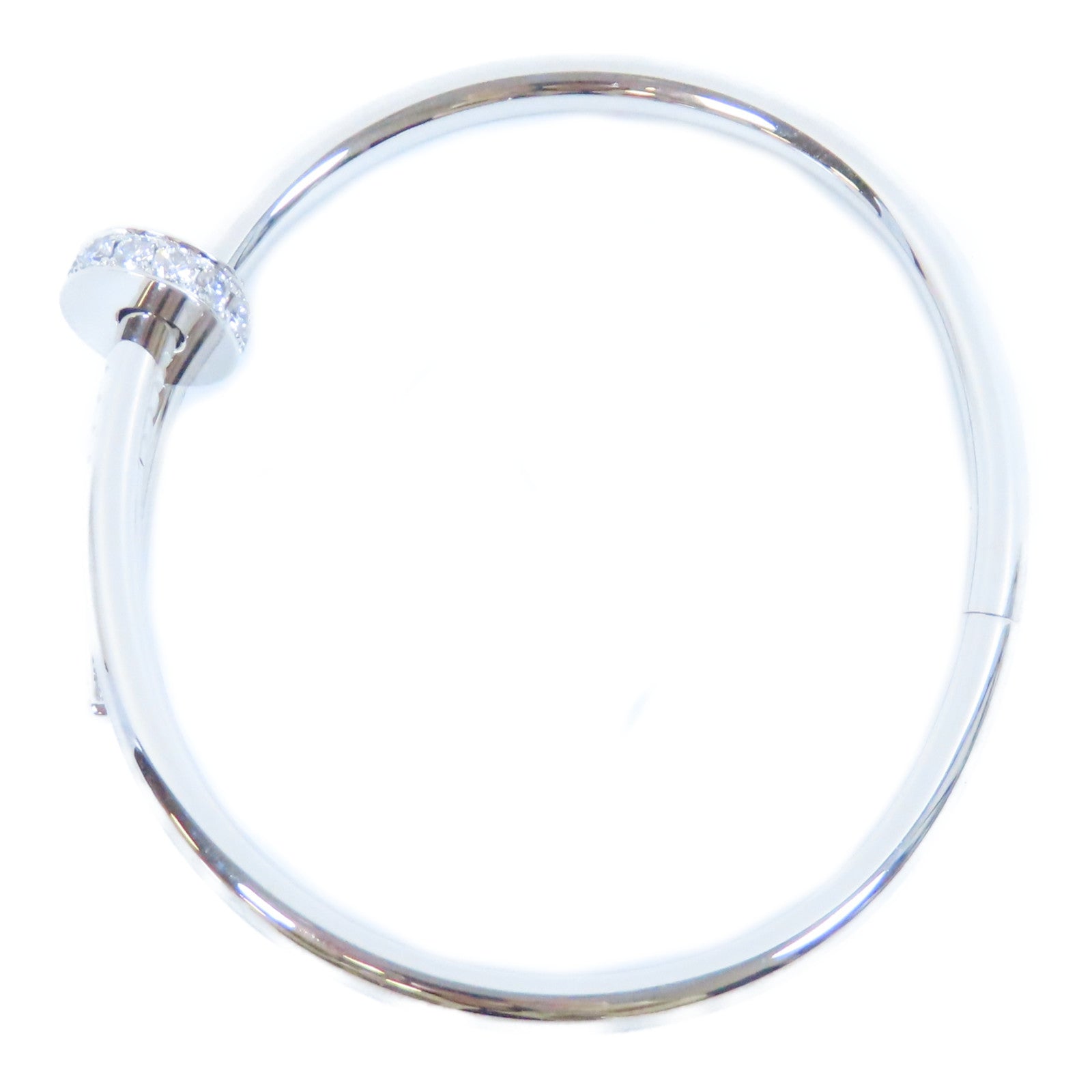 CARTIER **【激減優惠】18K白金Juste Un Clou Bracelet鑽石手鐲Cartier#17