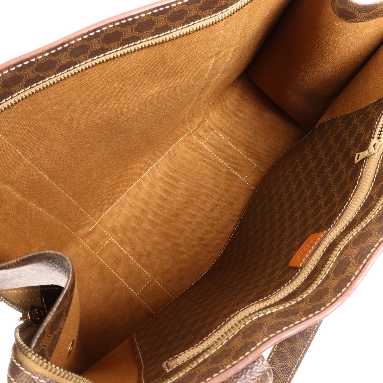 CELINE 塗層帆布Vintage Tote Bag金扣肩背袋