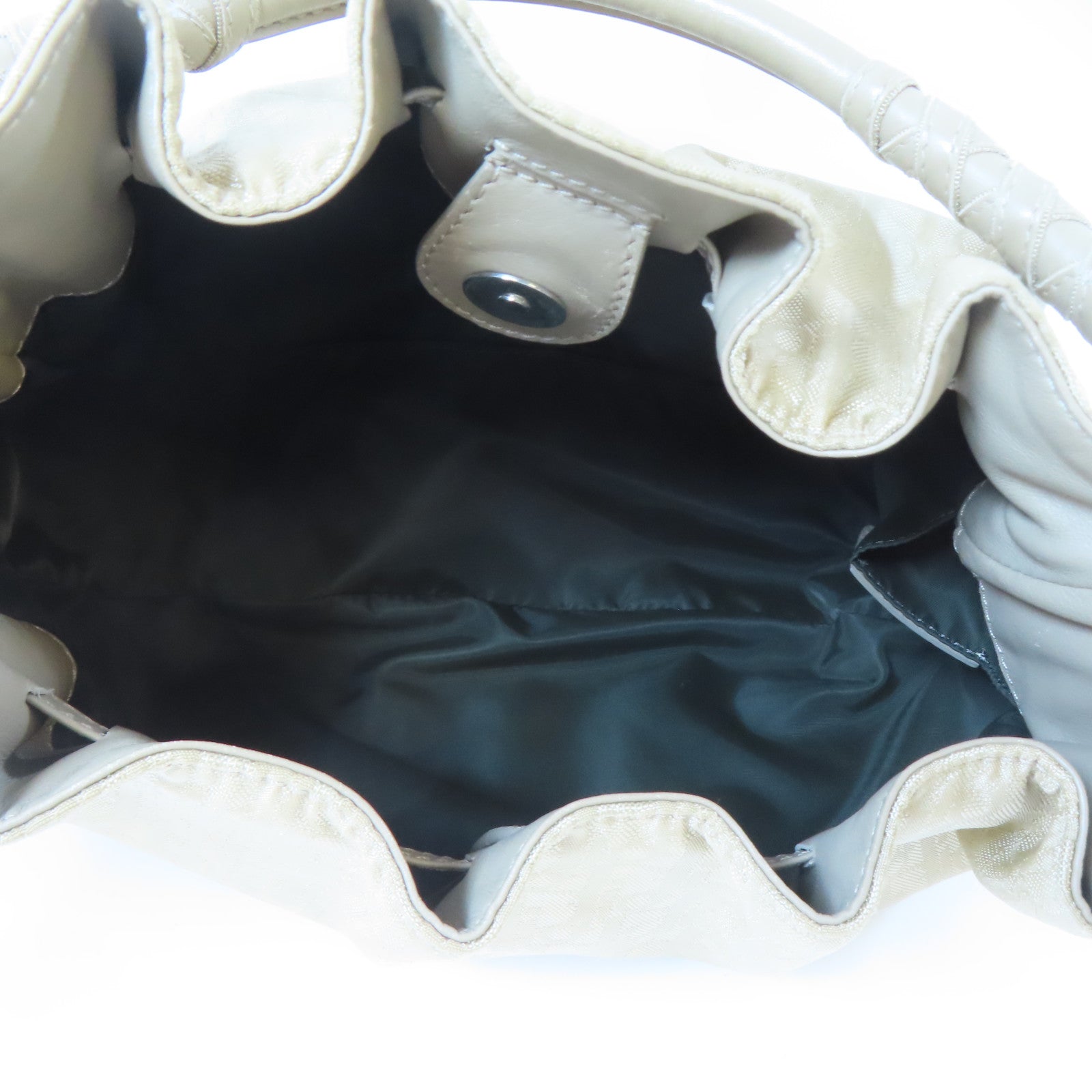 Dior 帆布Shoulder Bag銀扣肩背袋米色