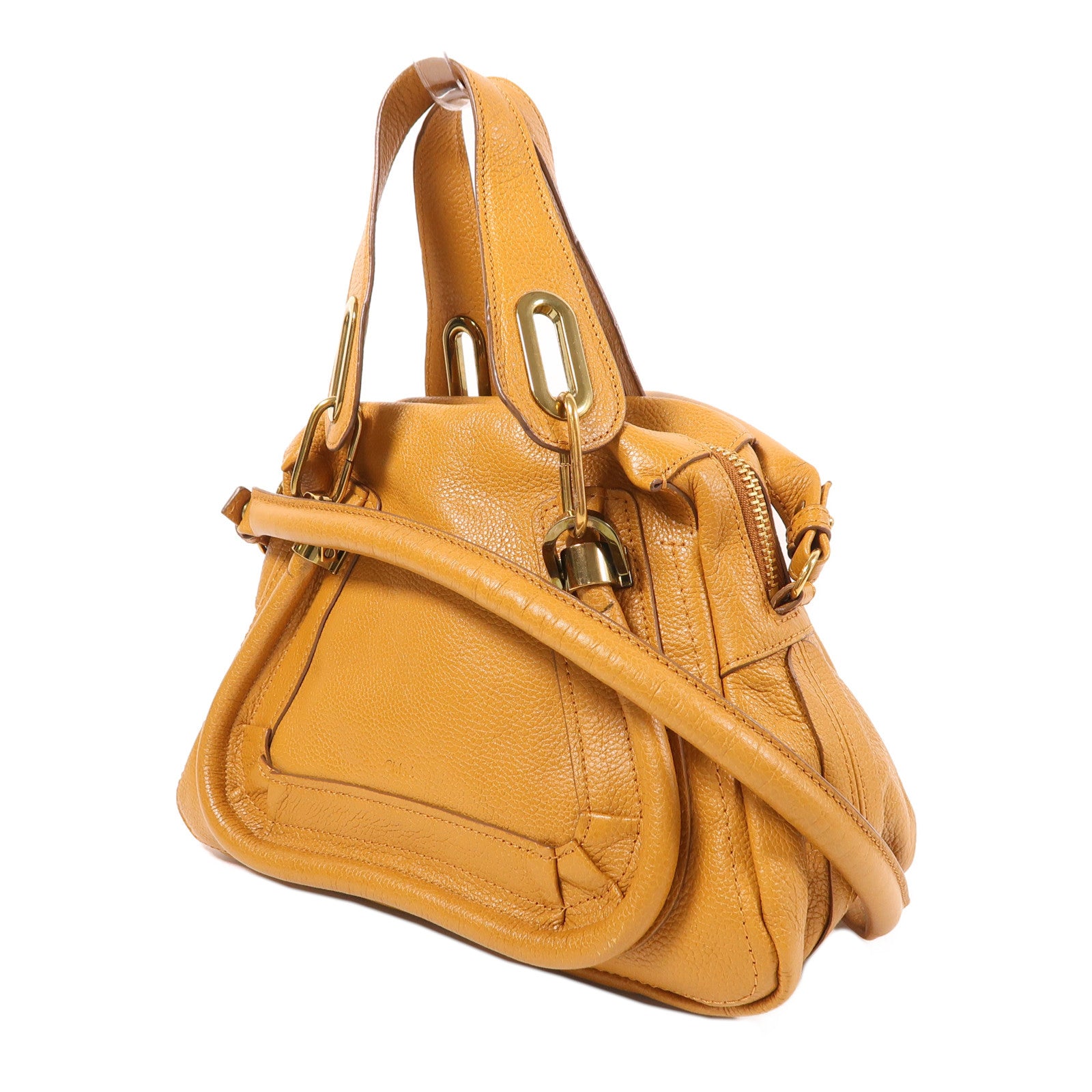 Chloe 牛皮皮革2 Way Shoulder金扣手挽肩背兩用袋