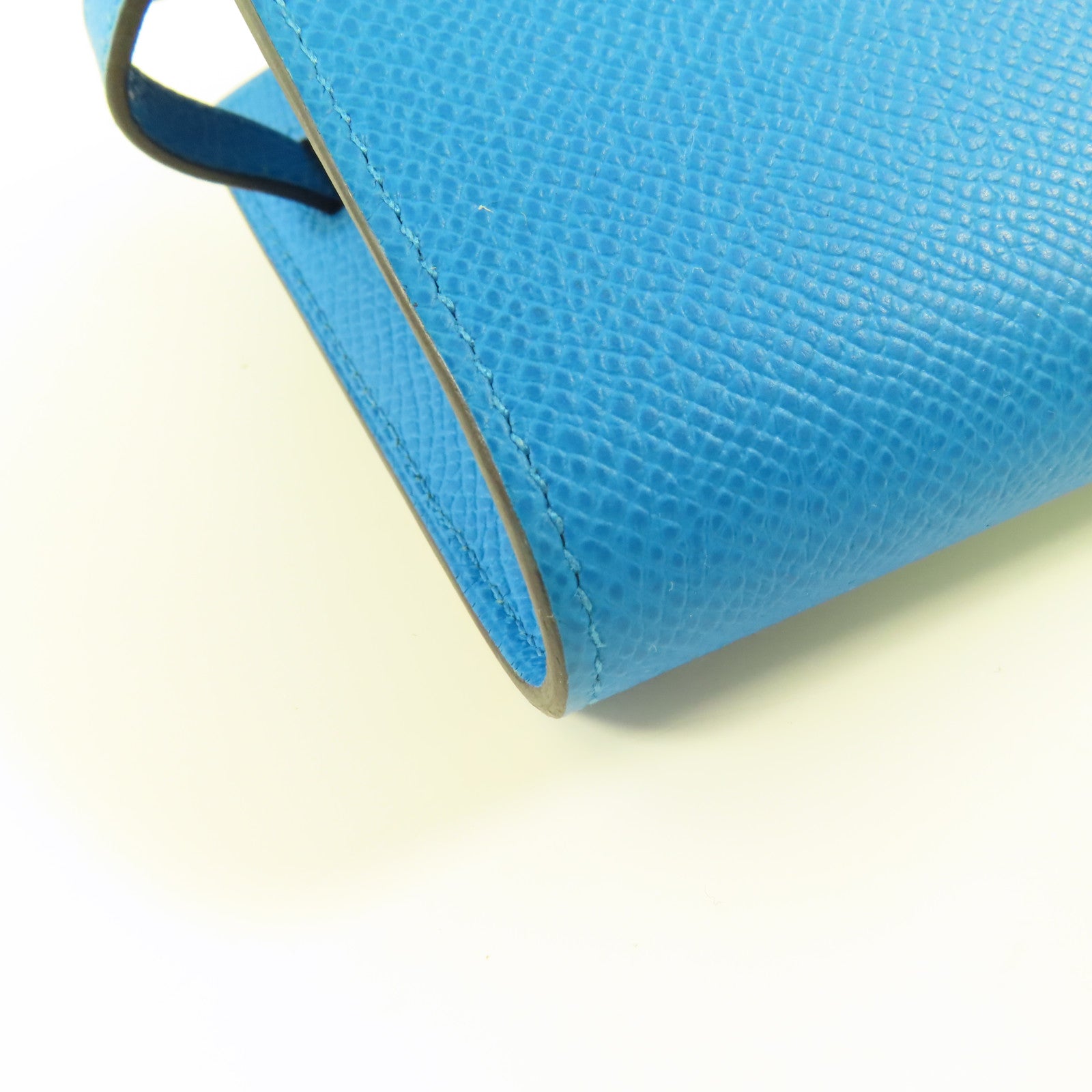 HERMES Epsom皮革Kelly To Go金扣肩背袋Blue Zanzibar