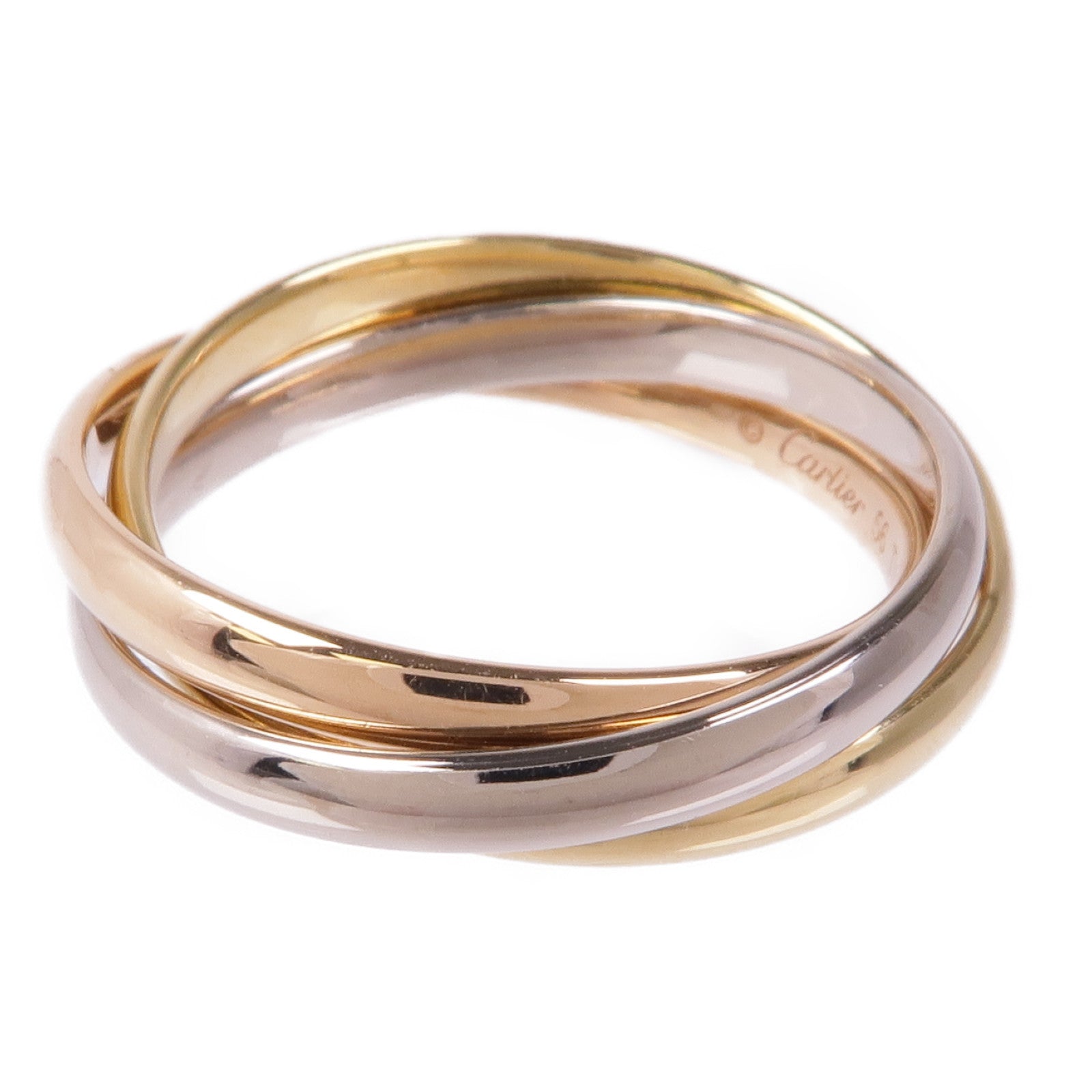 CARTIER 18K白金/黃金/玫瑰金Trinity Ring戒指Cartier#56/US#7.5