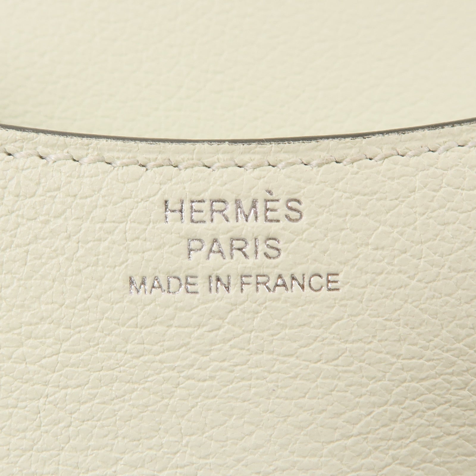 HERMES Evercolor皮革Constance Slim銀扣手拿包綠色