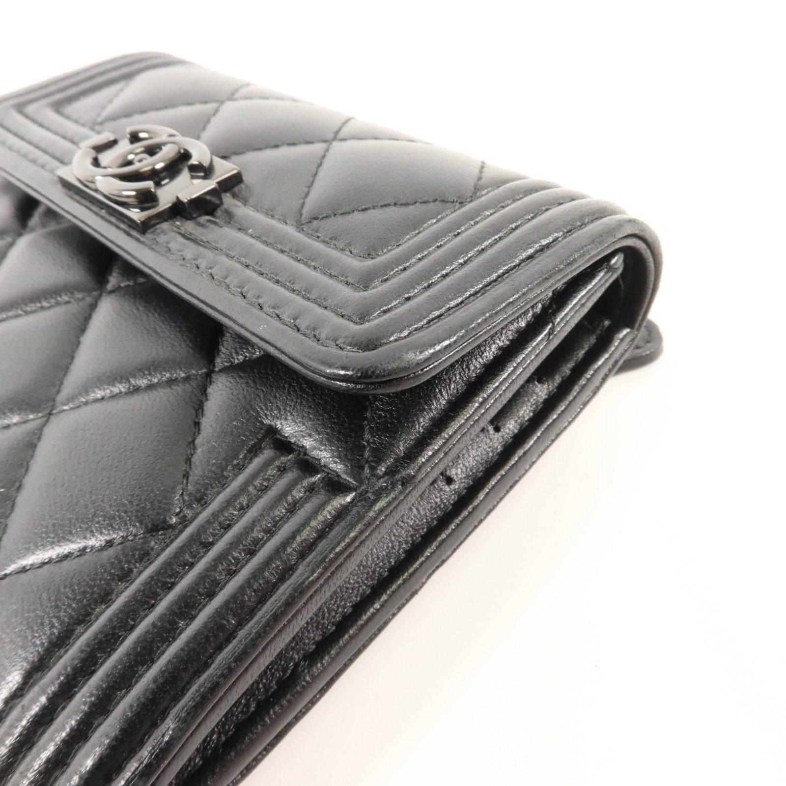 CHANEL 羊皮皮革Boy Chanel Flap Wallet錢包