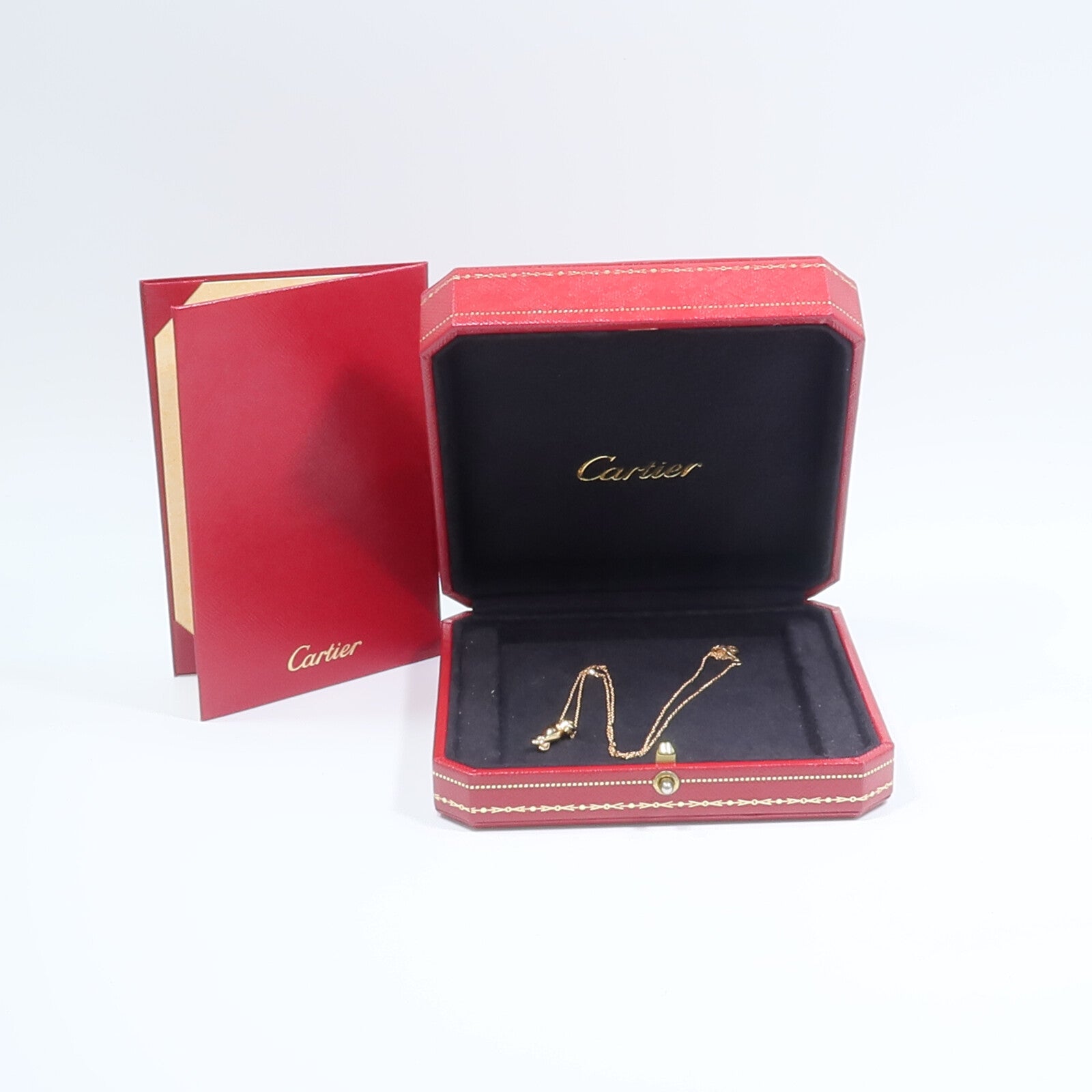 CARTIER 18K玫瑰金Panthere De Cartier項鍊