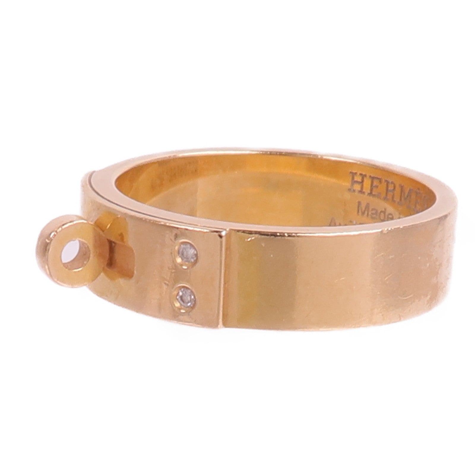 HERMES 18K玫瑰金Kelly Ring戒指