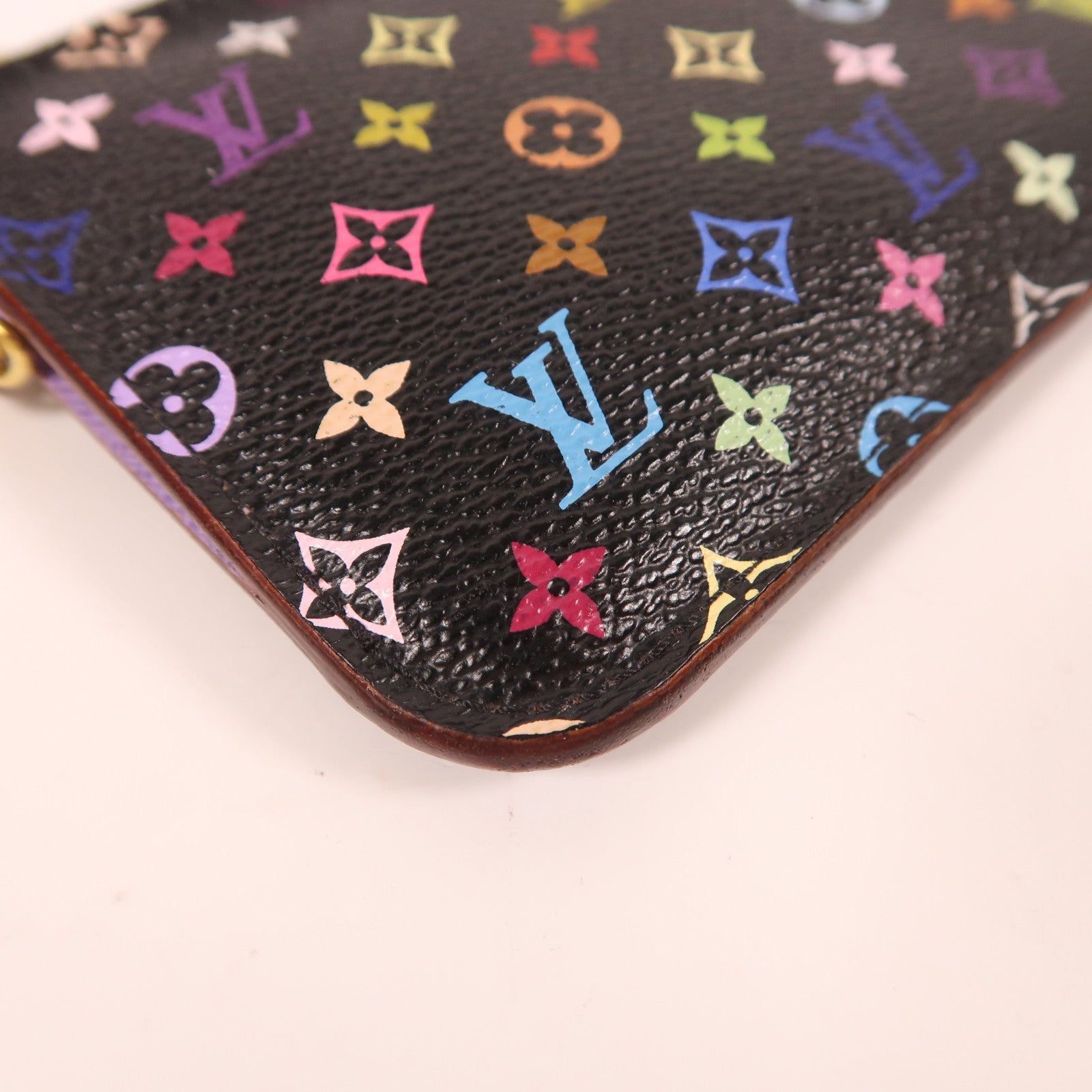 LOUIS VUITTON Monogram Multicolore Coin Case金扣零錢包黑色