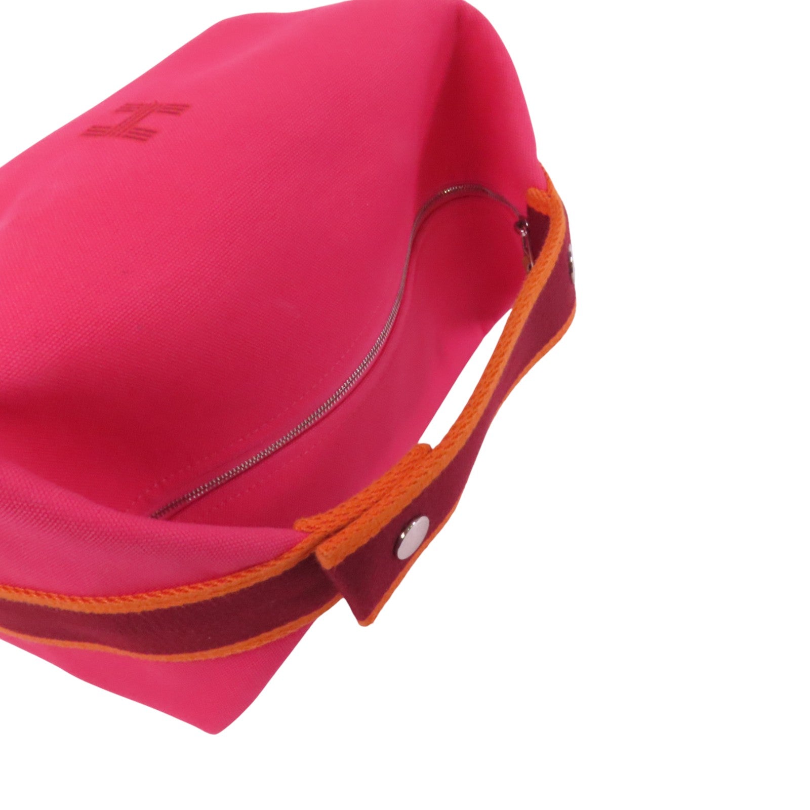 HERMES 帆布Bride A Brac GM銀扣手挽袋