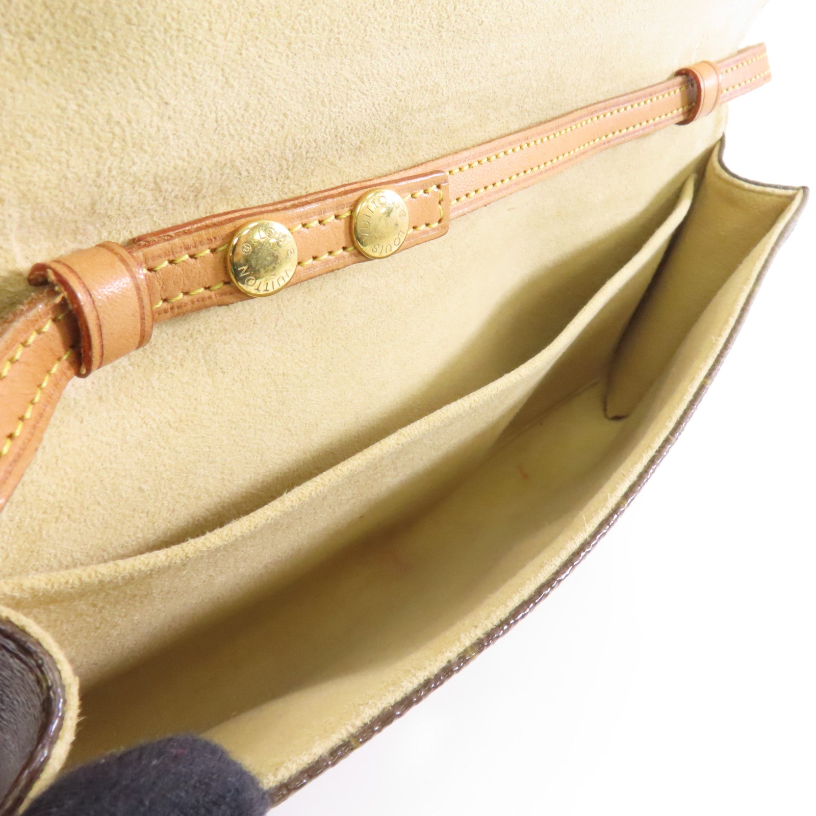 LOUIS VUITTON Monogram Pochette Twin GM金扣肩背袋啡色
