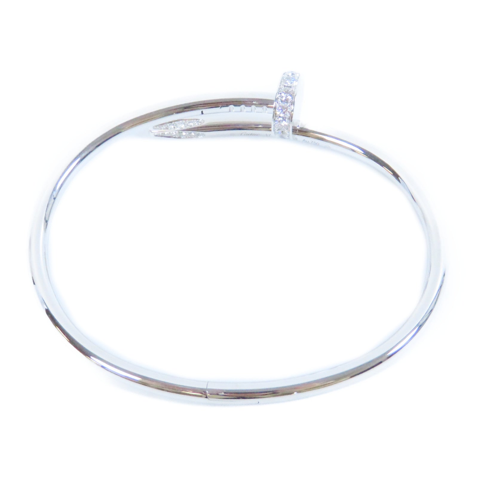 CARTIER **【激減優惠】18K白金Juste Un Clou Bracelet鑽石手鐲Cartier#17