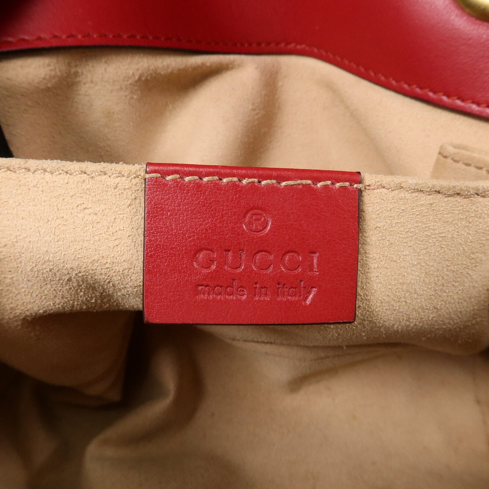 GUCCI 牛皮皮革GG Marmont Small鏈帶手挽肩背兩用袋