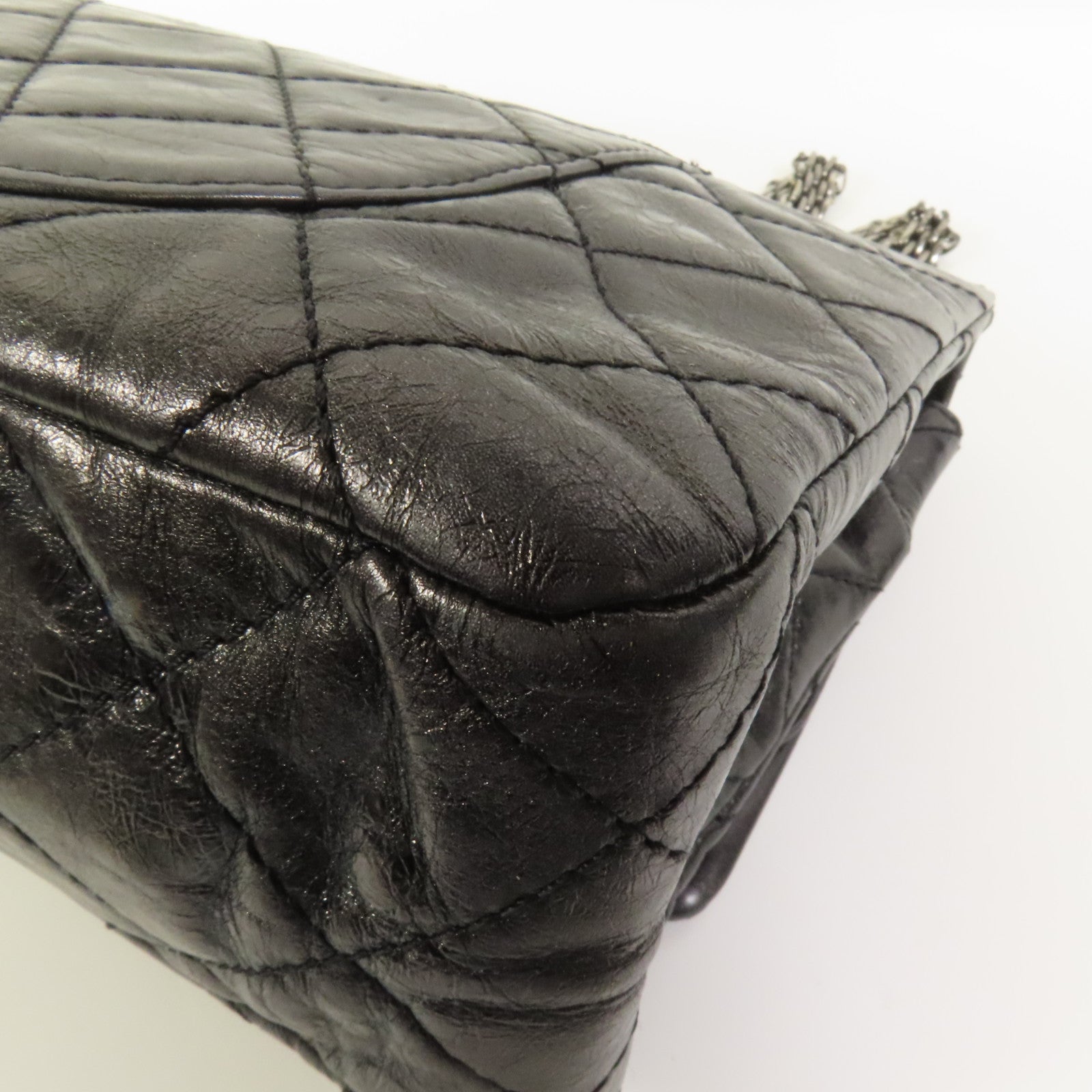 CHANEL 牛皮皮革2.55 Maxi鏈帶肩背袋