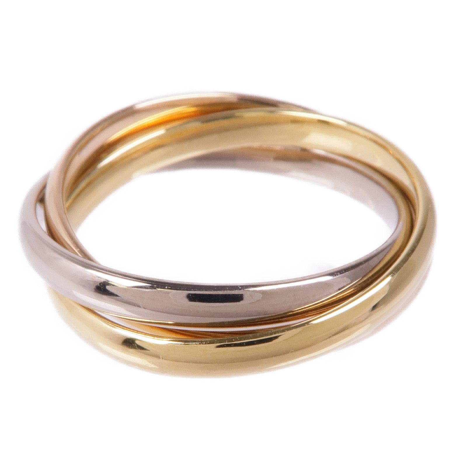 CARTIER 18K白金/黃金/玫瑰金Trinity Ring戒指Cartier#56/US#7.5