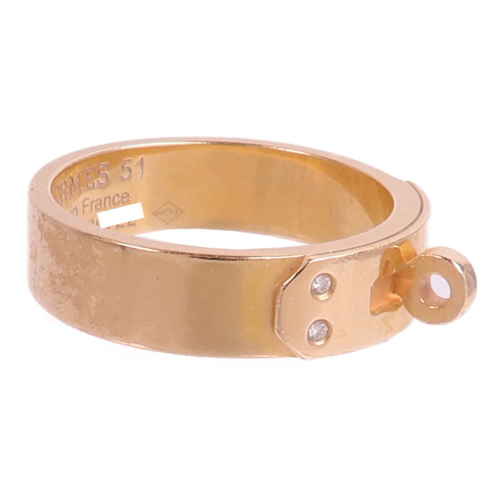 HERMES 18K玫瑰金Kelly Ring戒指