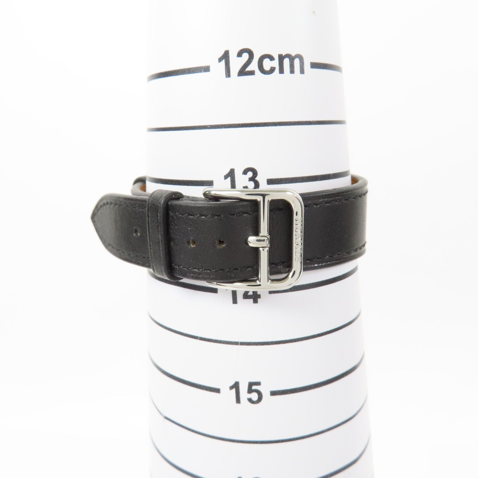 HERMES Heure H Watch 不鏽鋼/Swift皮革手錶石英機芯Noir/黑色