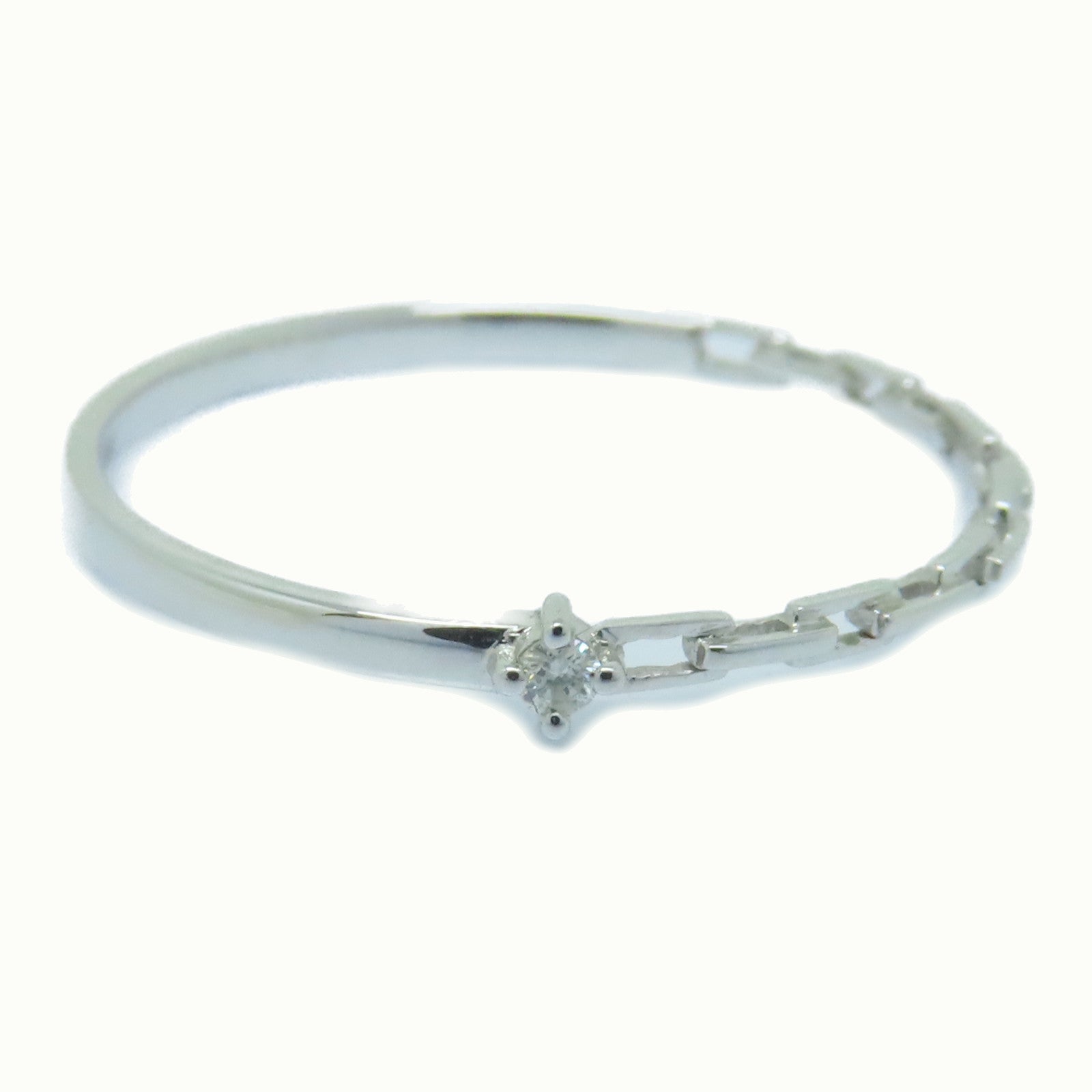 JEWELRY 18K白金Diamond Ring 0.015ct鑽石戒指US#6