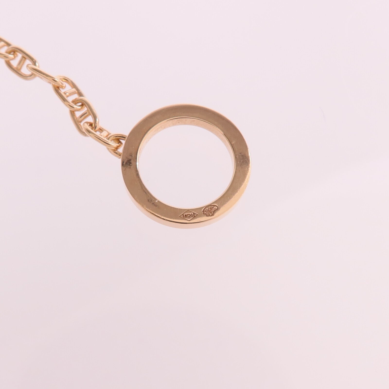 HERMES 18K玫瑰金Chaine d'ancre Contour Bracelet鑽石手鏈