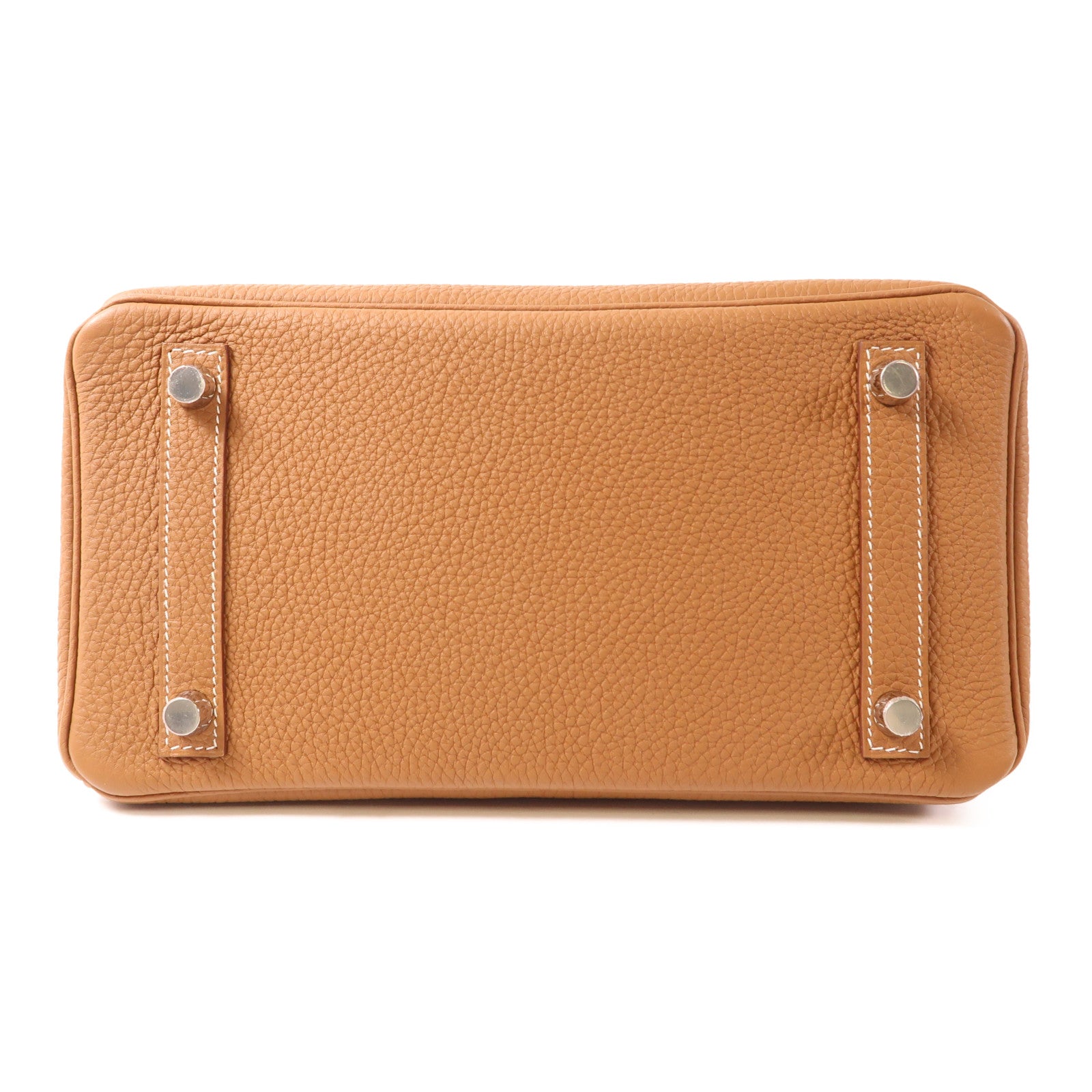 HERMES Togo皮革Birkin 25銀扣手挽袋Gold