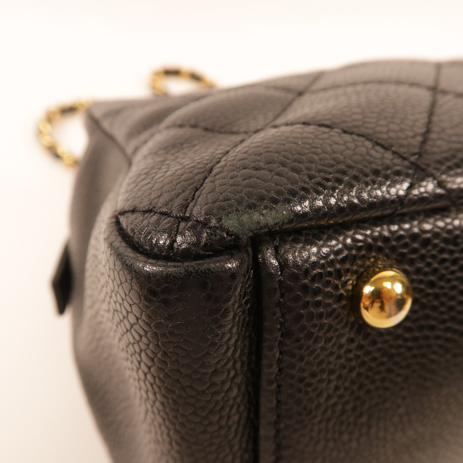 CHANEL 牛皮皮革Tote Bag金扣肩背袋