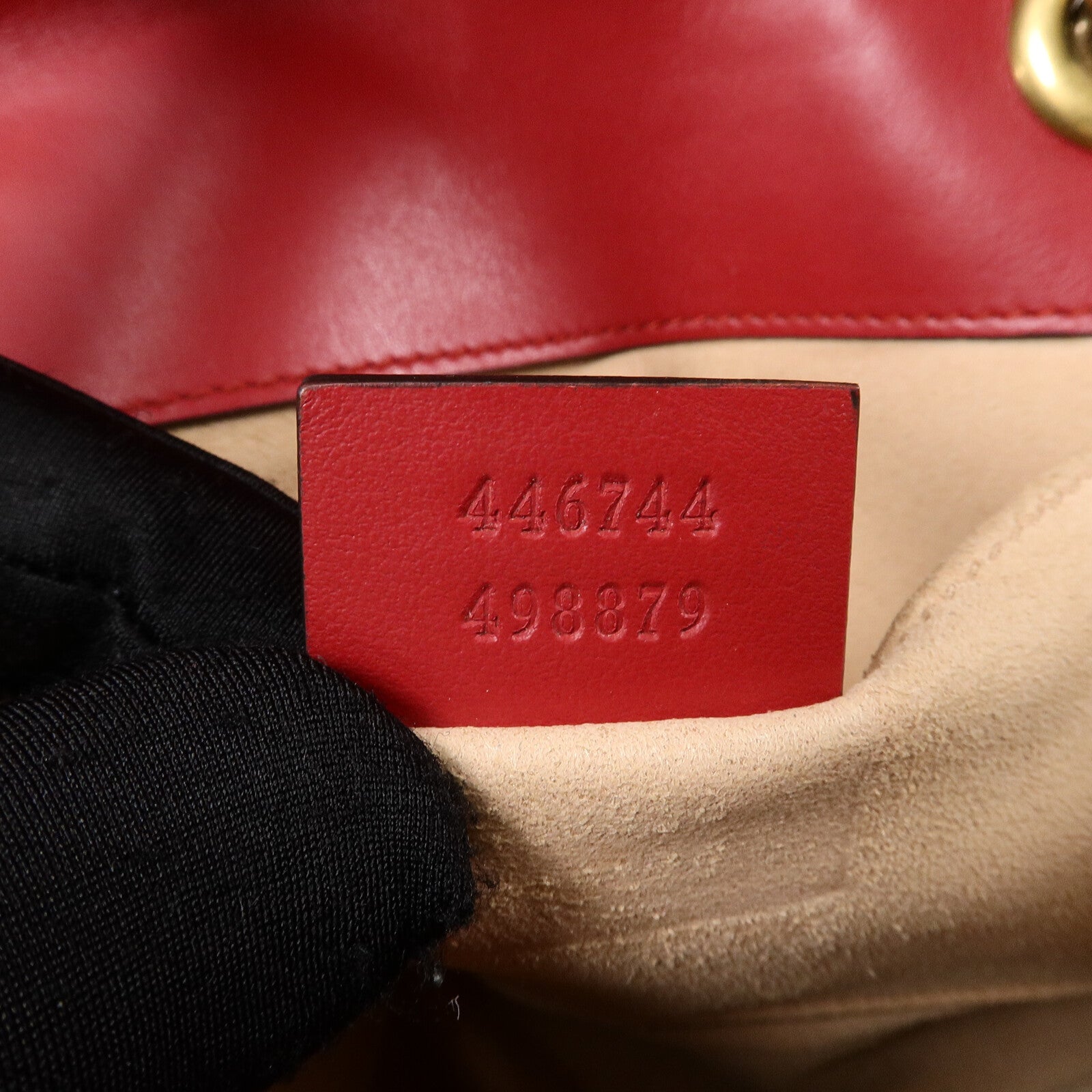 GUCCI 牛皮皮革GG Marmont Small鏈帶手挽肩背兩用袋