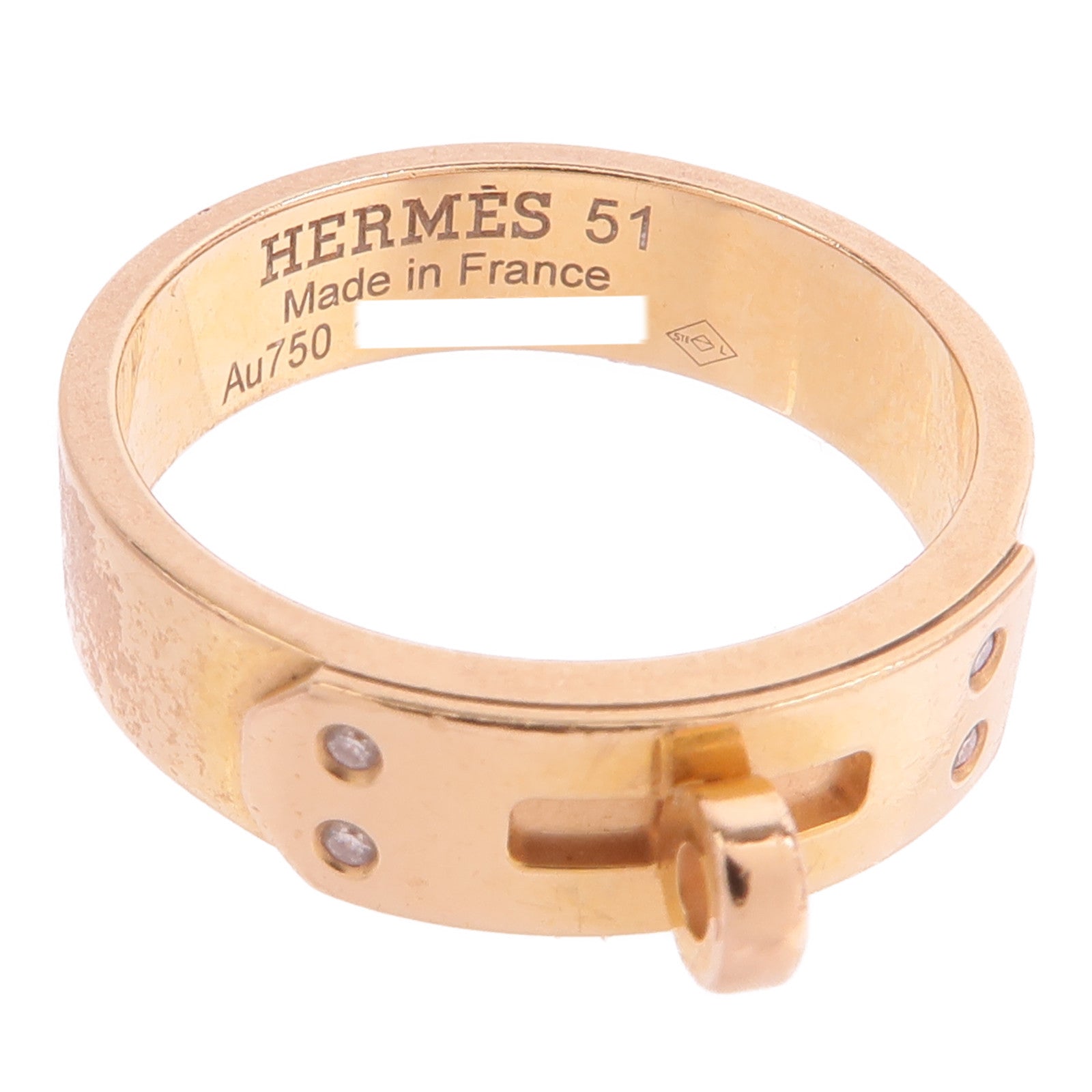 HERMES 18K玫瑰金Kelly Ring戒指