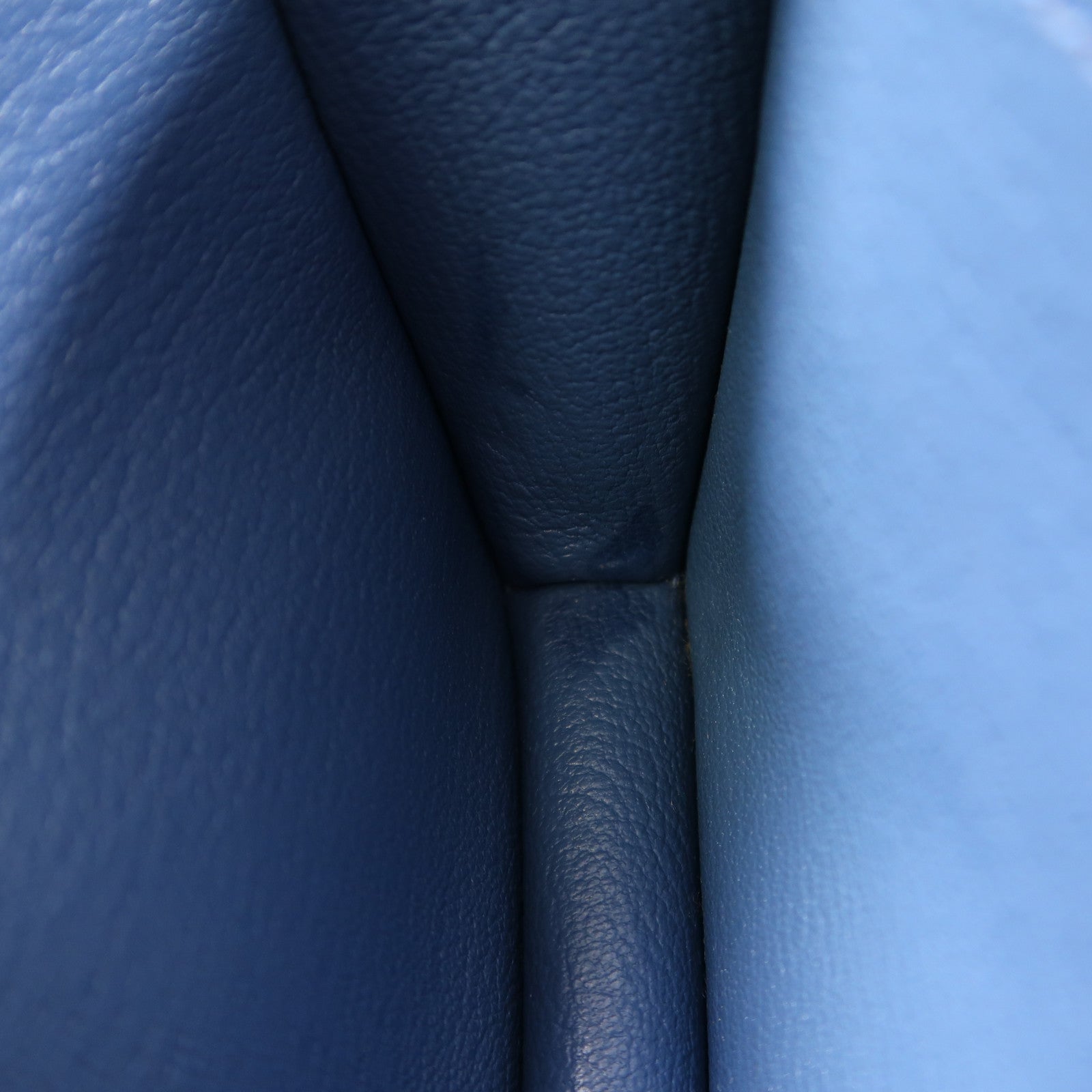 HERMES Evercolor皮革Mini Roulis金扣肩背袋Bleu Agate/藍色