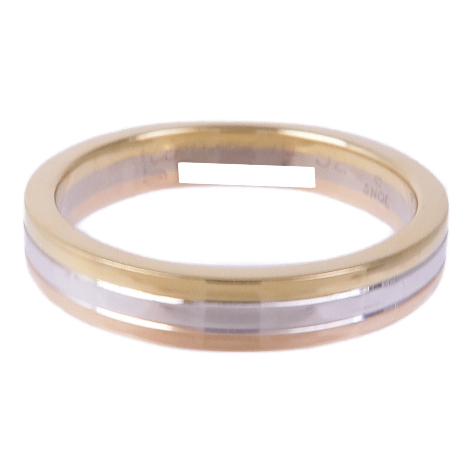 CARTIER 18K黃金/白金/玫瑰金Three Gold Ring戒指Cariter#52/US#6