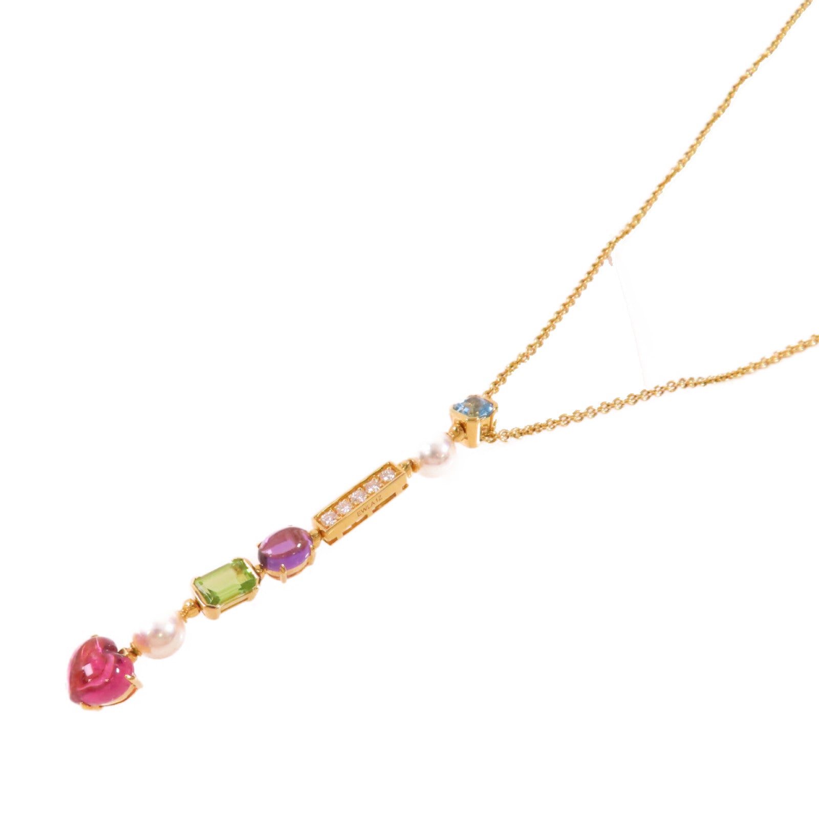 BVLGARI 18K黃金/鑽石/彩色寶石Allegra Necklace項鍊