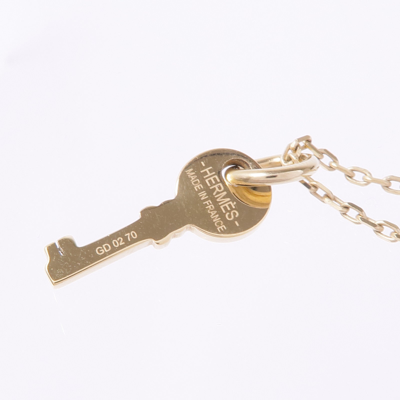 HERMES 金屬/水牛角Amulette Padlock Pendant項鍊