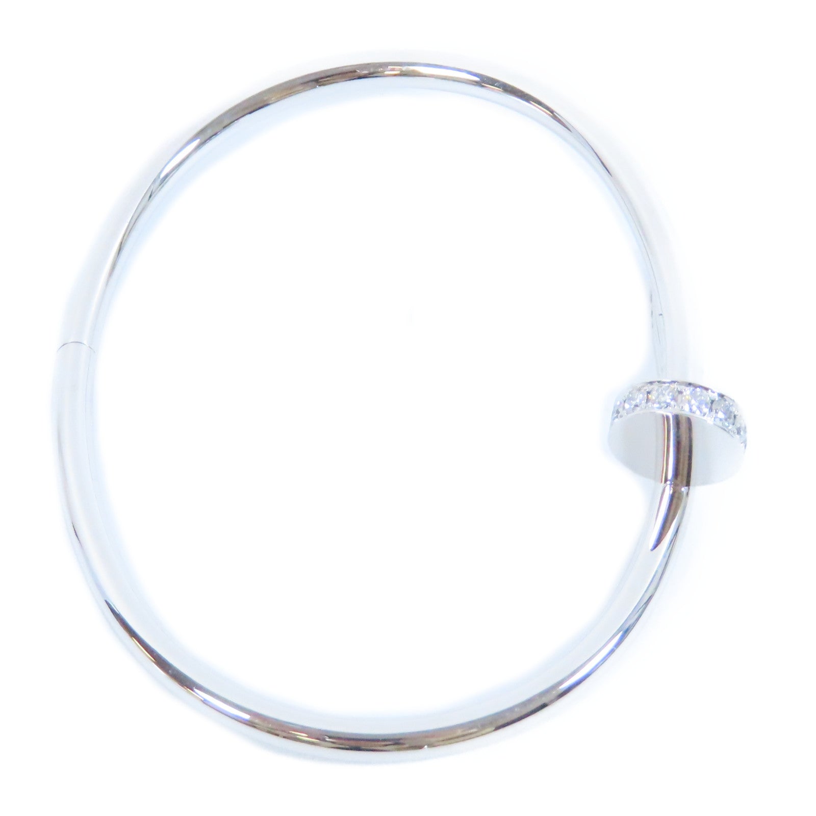 CARTIER **【激減優惠】18K白金Juste Un Clou Bracelet鑽石手鐲Cartier#17