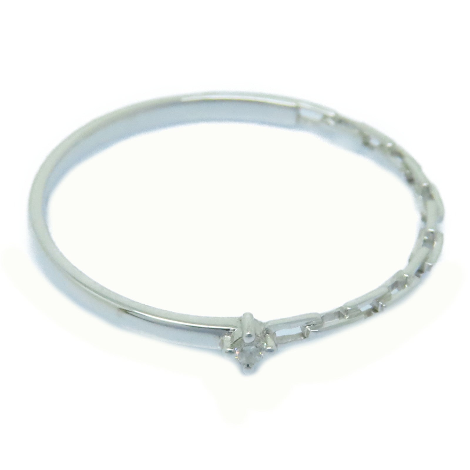 JEWELRY 18K白金Diamond Ring 0.015ct鑽石戒指US#6
