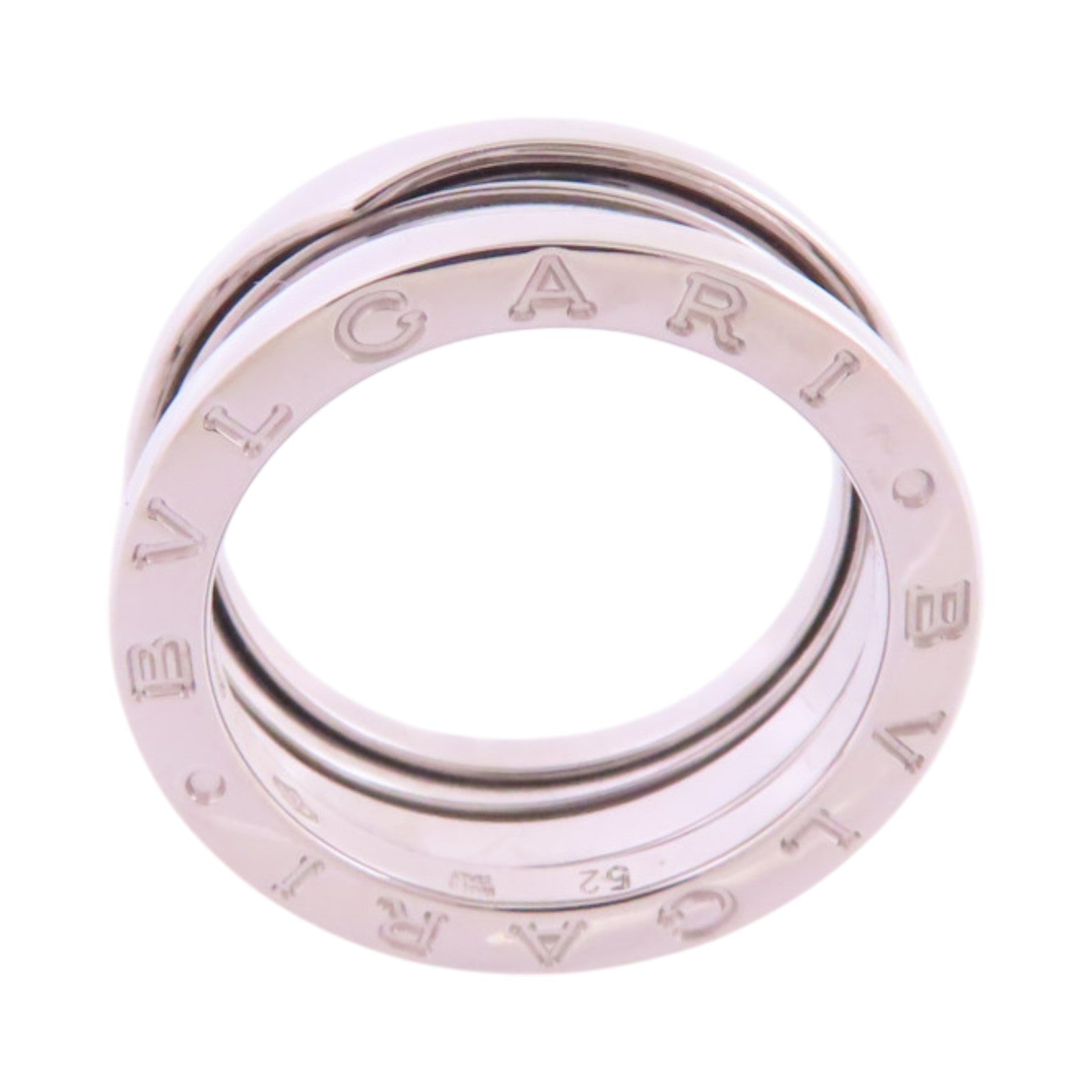 BVLGARI 18K白金B-Zero1 2 Band Ring戒指#52/US#5.5