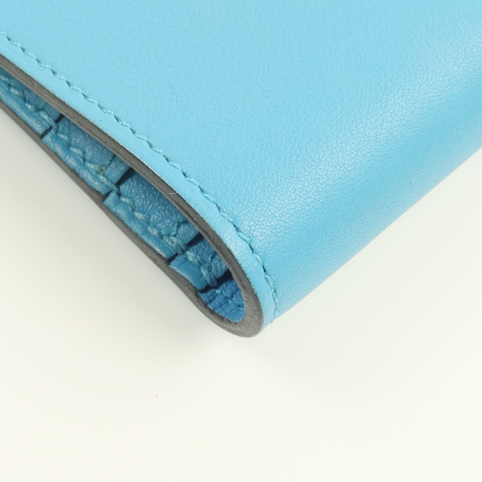 HERMES Swift皮革Dogon GM長錢包Bleu du Nord