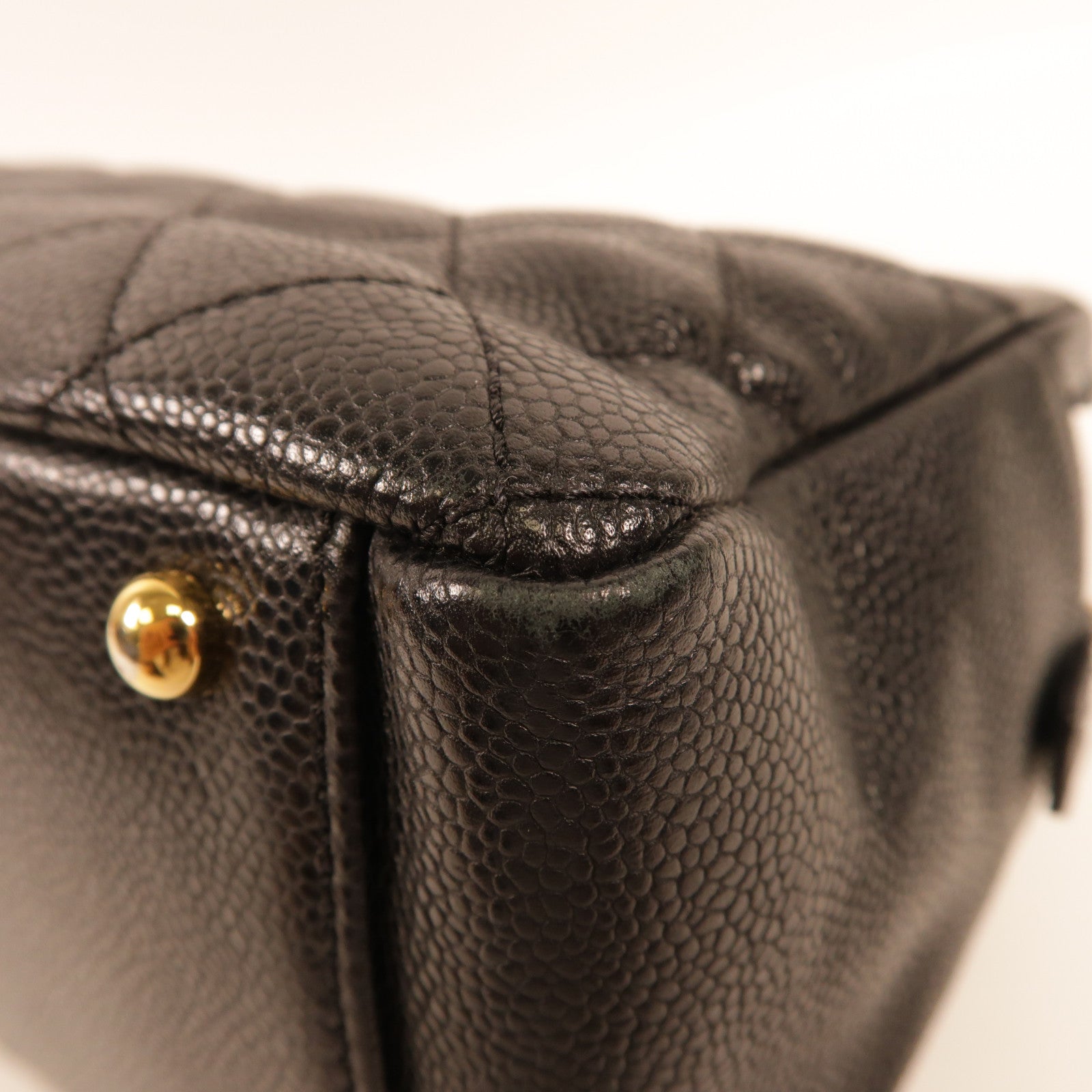 CHANEL 牛皮皮革Tote Bag金扣肩背袋