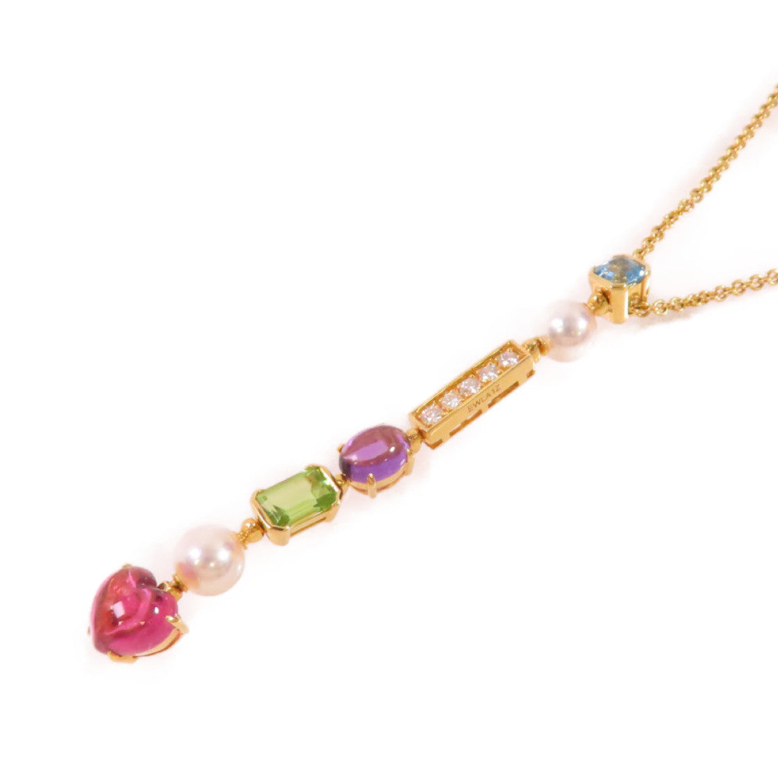 BVLGARI 18K黃金/鑽石/彩色寶石Allegra Necklace項鍊