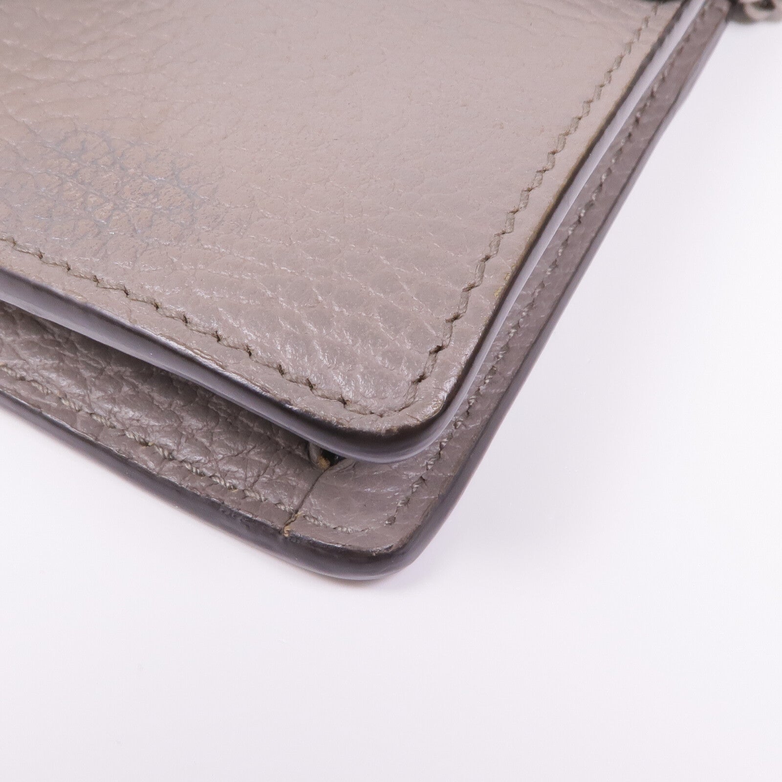 GUCCI 牛皮皮革Chain Shoulder銀扣鏈帶肩背袋