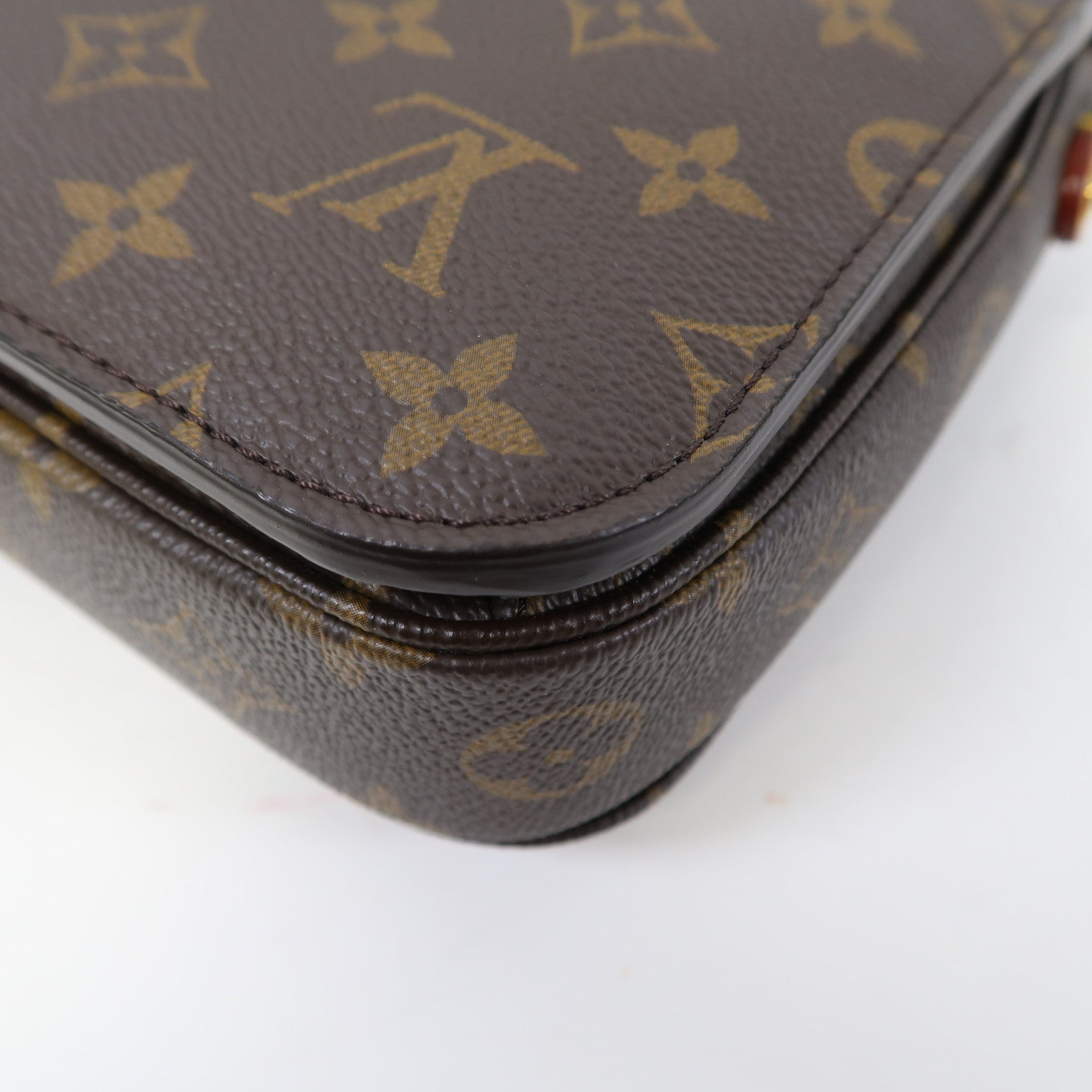 LOUIS VUITTON 【激減優惠】Monogram Pochette Metis金扣手挽肩背兩用袋啡色