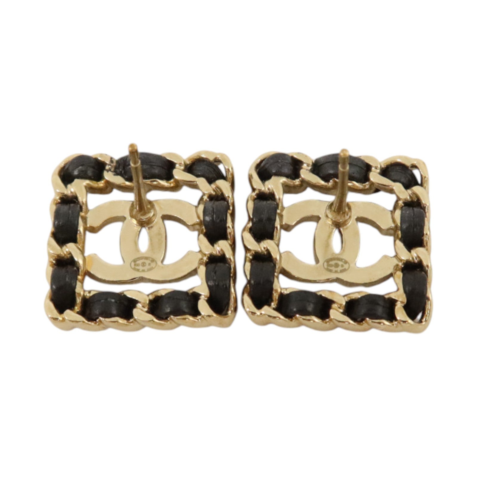 CHANEL 金屬/皮革Earrings耳環