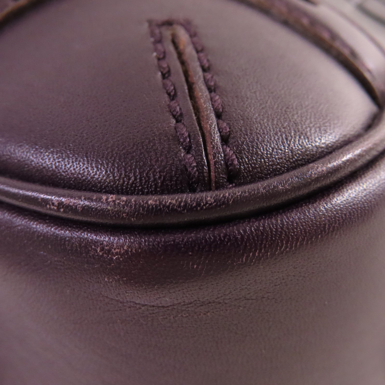 GUCCI 牛皮皮革Horsebit Handbag金扣手挽袋紫色
