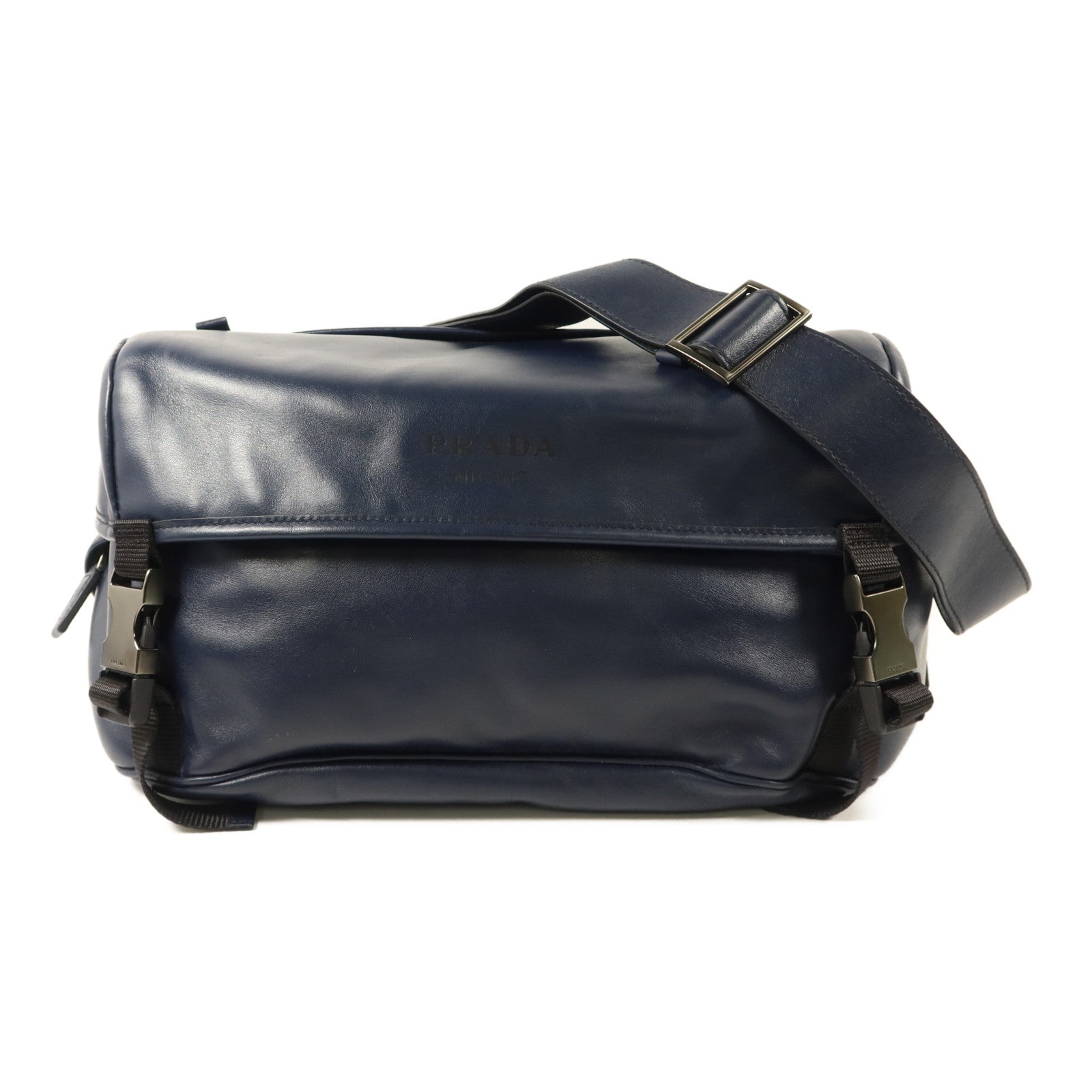 PRADA 牛皮皮革Messenger Bag肩背袋